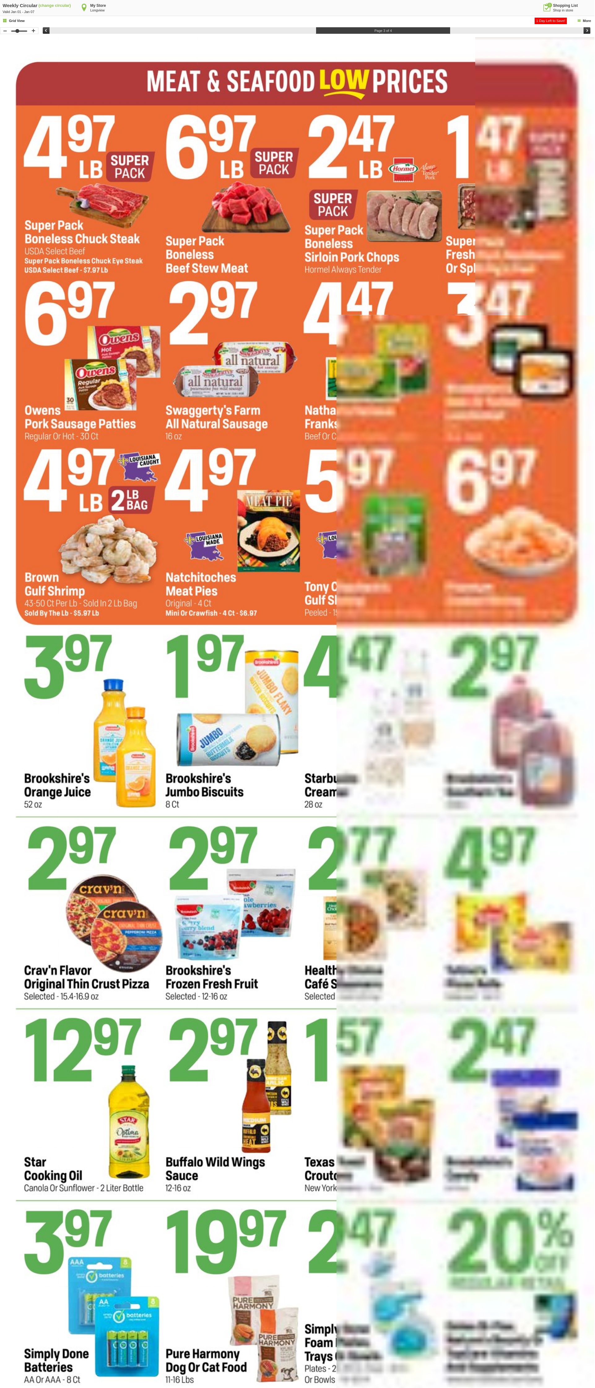 Weekly ad Super1Foods 01/08/2025 - 01/14/2025