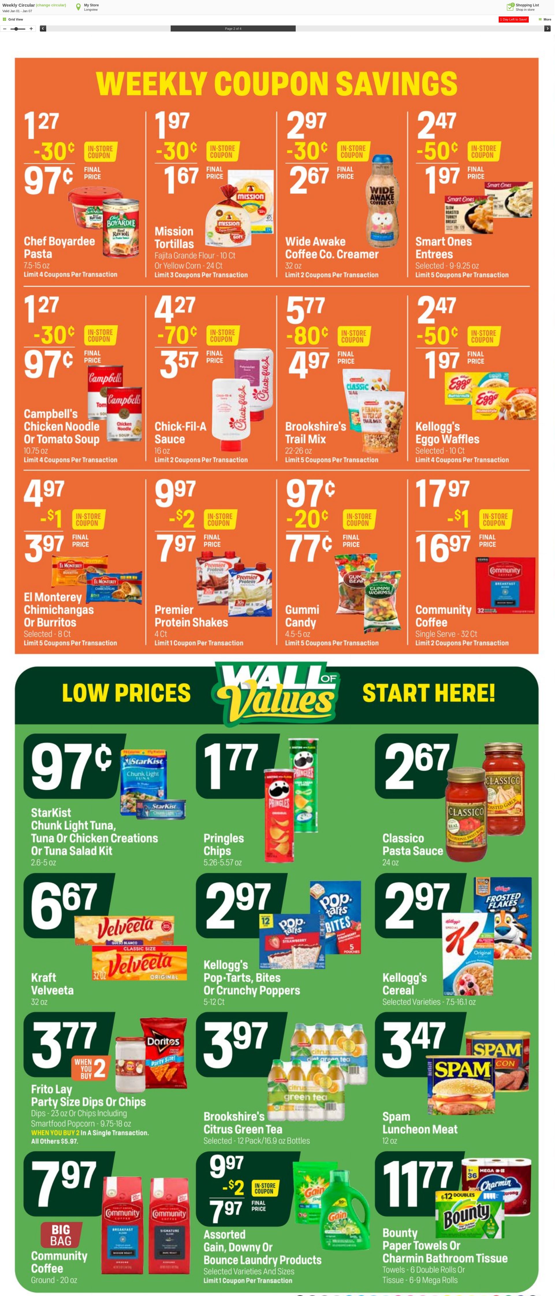 Weekly ad Super1Foods 01/08/2025 - 01/14/2025