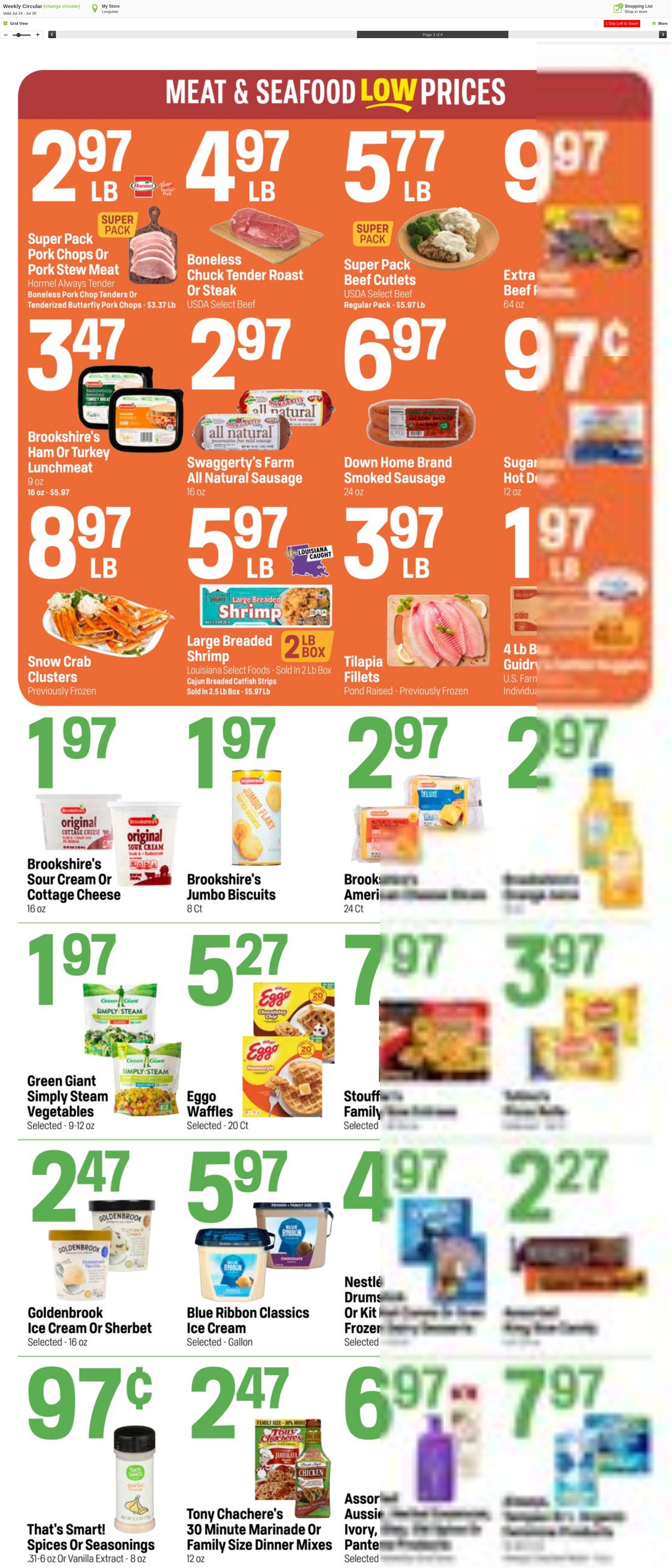 Weekly ad Super1Foods 07/31/2024 - 08/06/2024