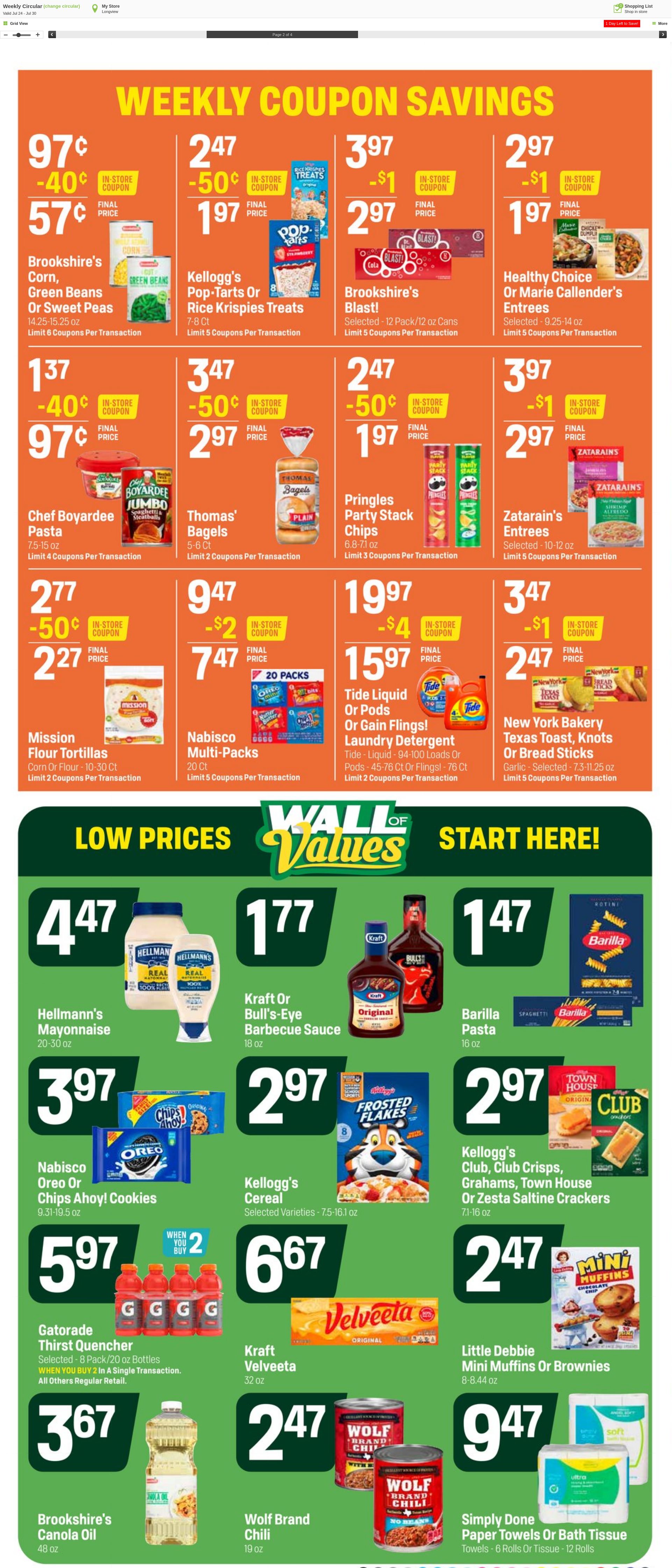 Weekly ad Super1Foods 07/31/2024 - 08/06/2024