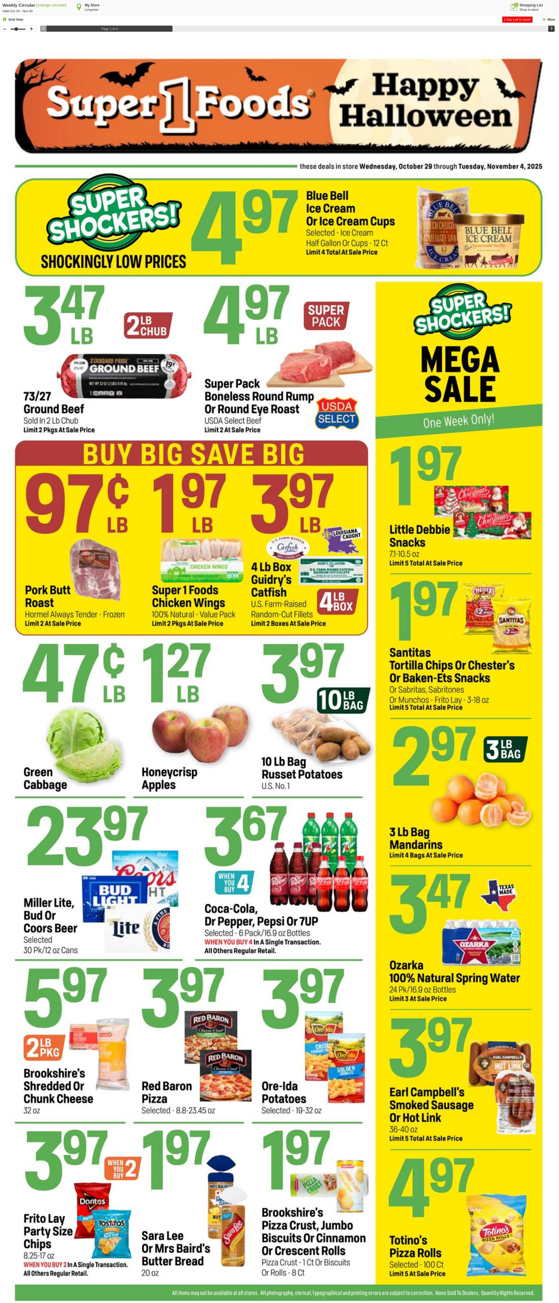 Weekly ad Super1Foods 11/05/2025 - 11/11/2025