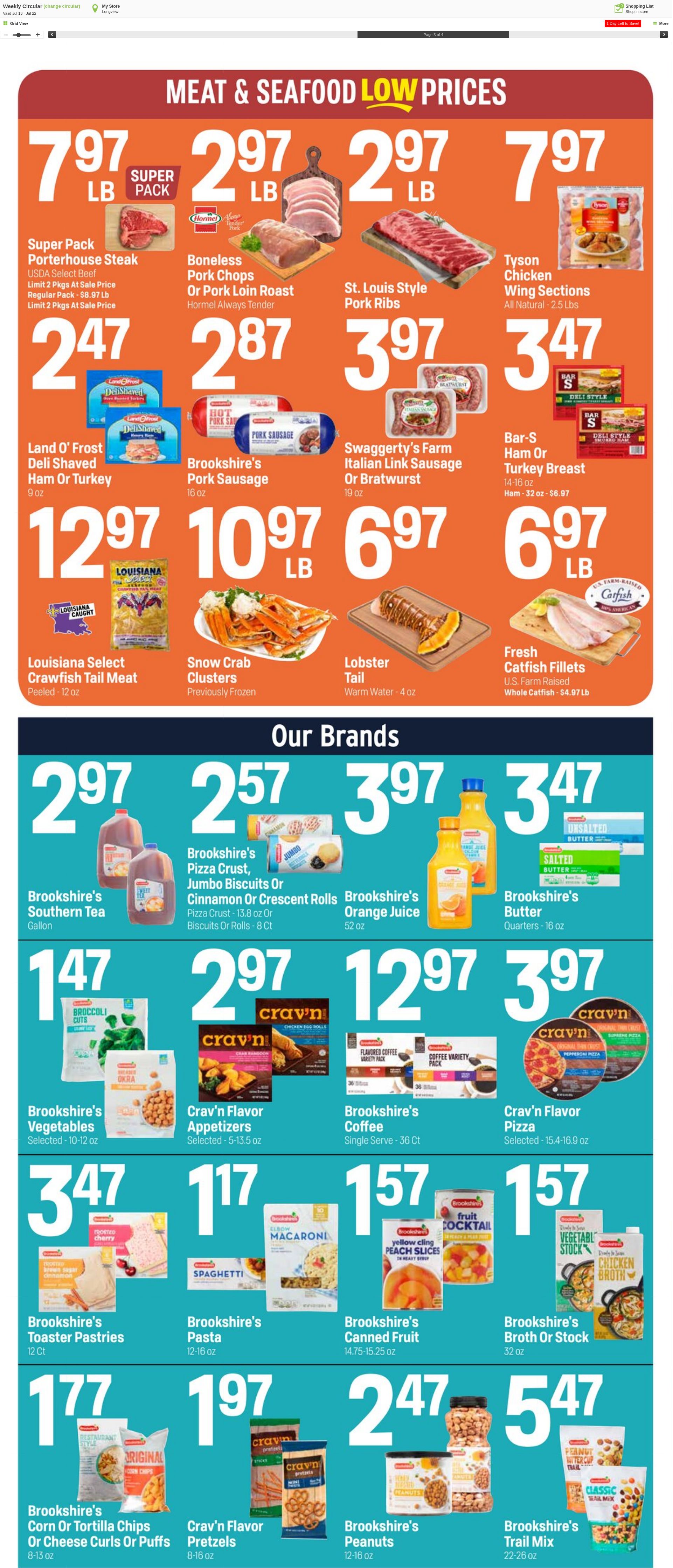 Weekly ad Super1Foods 07/23/2025 - 07/29/2025