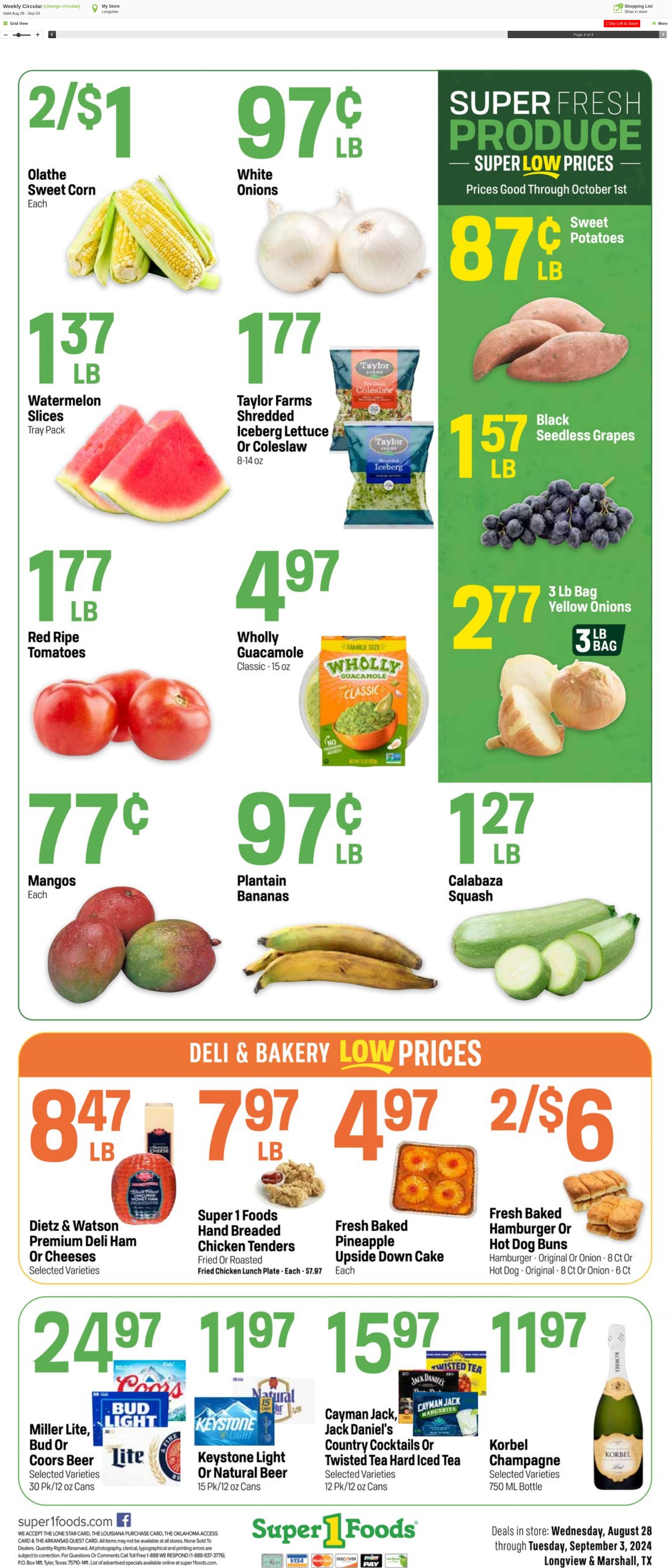 Weekly ad Super1Foods 09/04/2024 - 09/10/2024