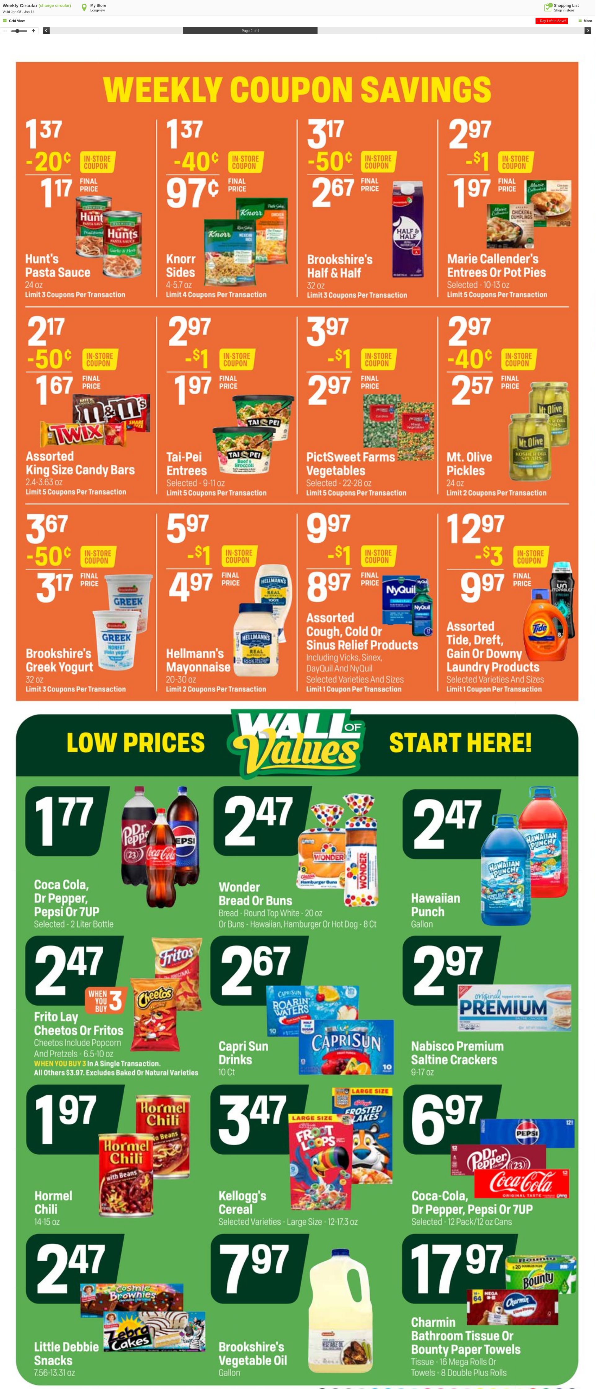 Weekly ad Super1Foods 01/15/2025 - 01/21/2025