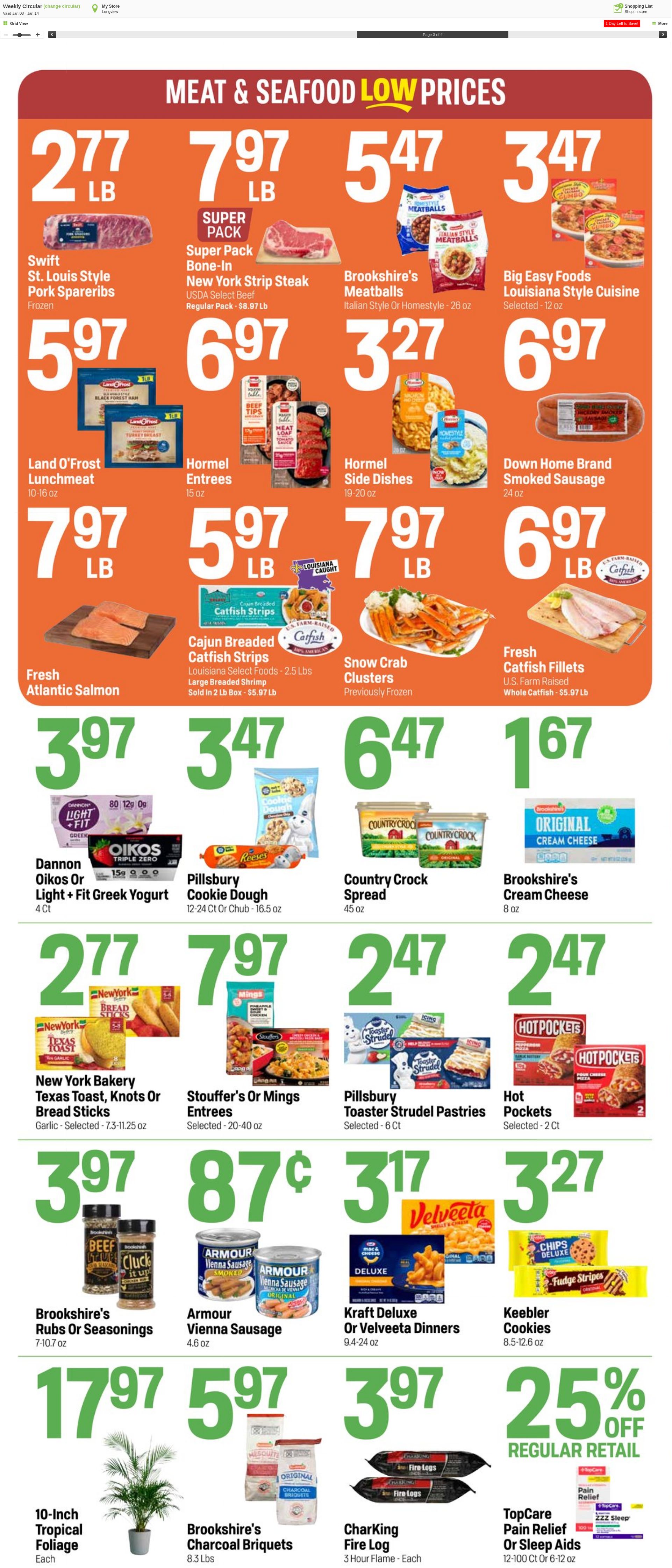 Weekly ad Super1Foods 01/15/2025 - 01/21/2025