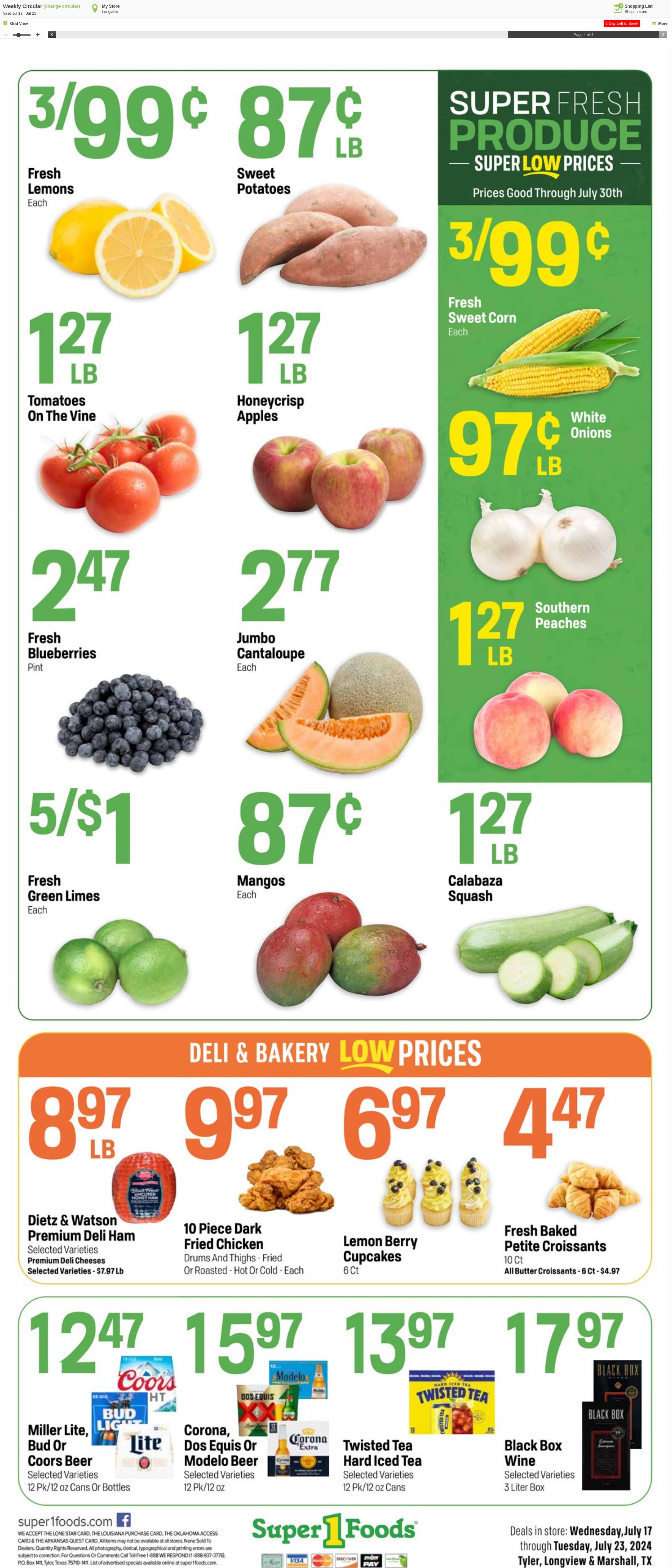 Weekly ad Super1Foods 07/24/2024 - 07/30/2024