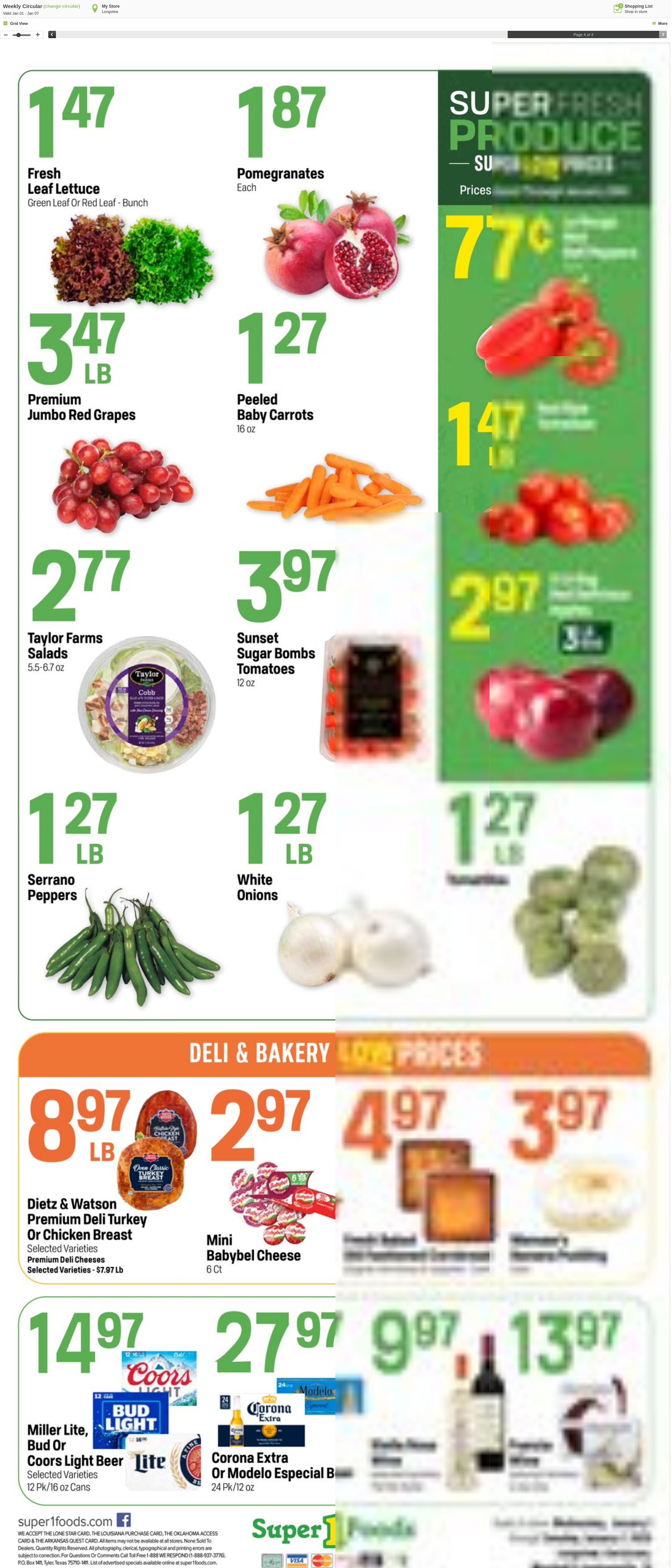 Weekly ad Super1Foods 01/01/2025 - 01/07/2025