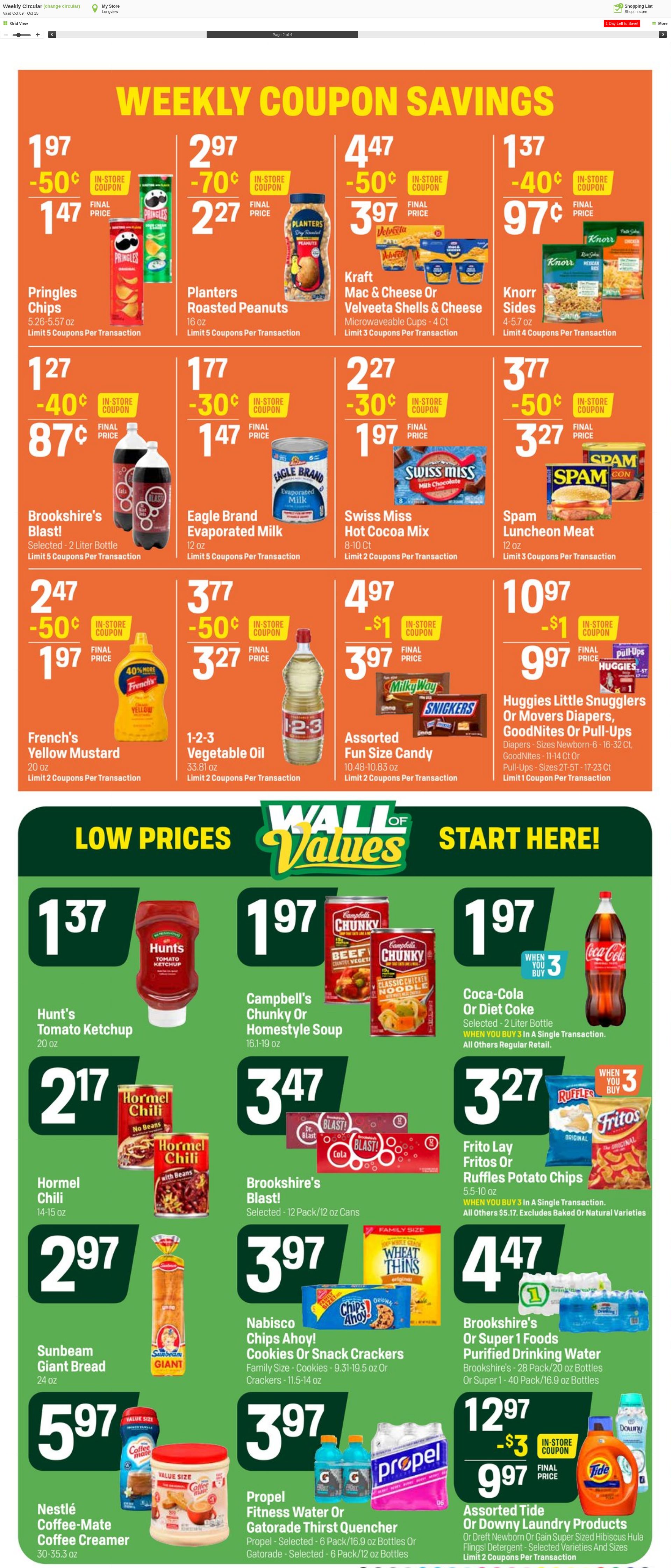 Weekly ad Super1Foods 10/16/2024 - 10/22/2024