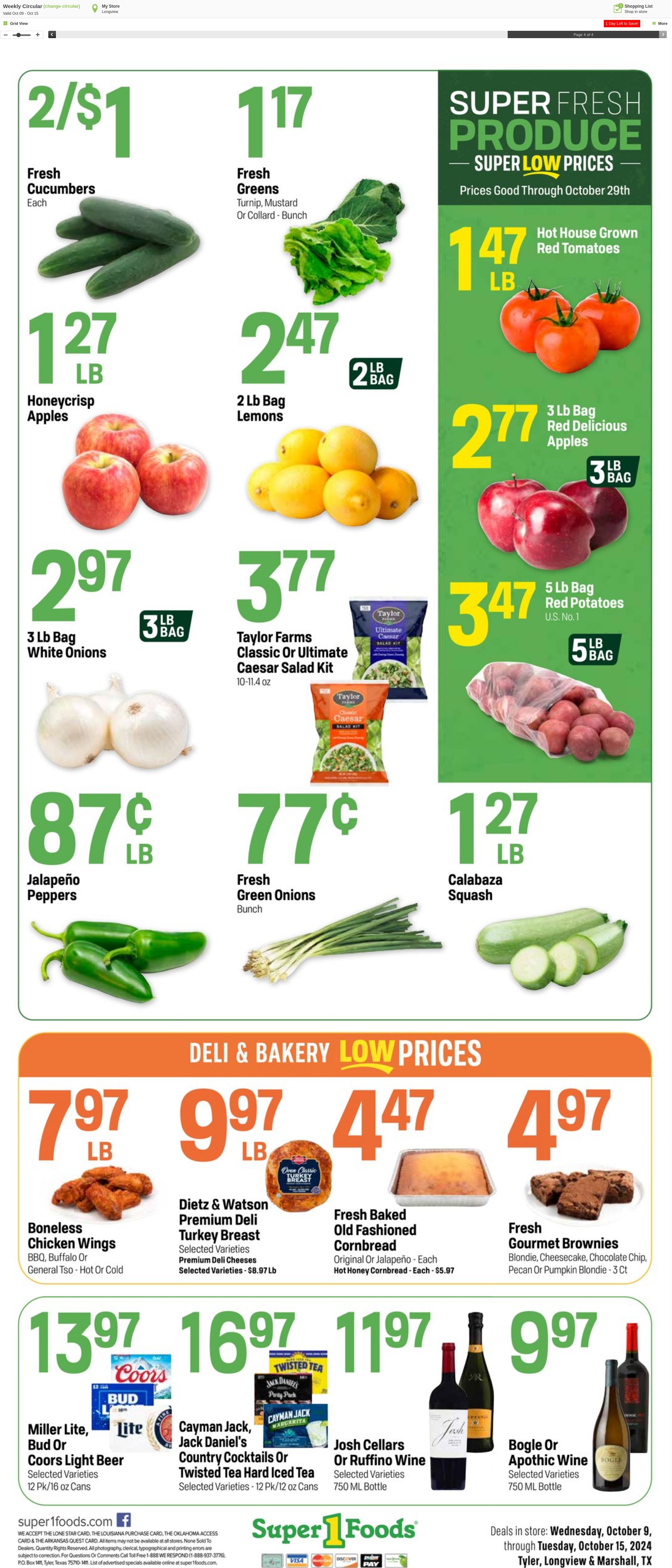 Weekly ad Super1Foods 10/16/2024 - 10/22/2024