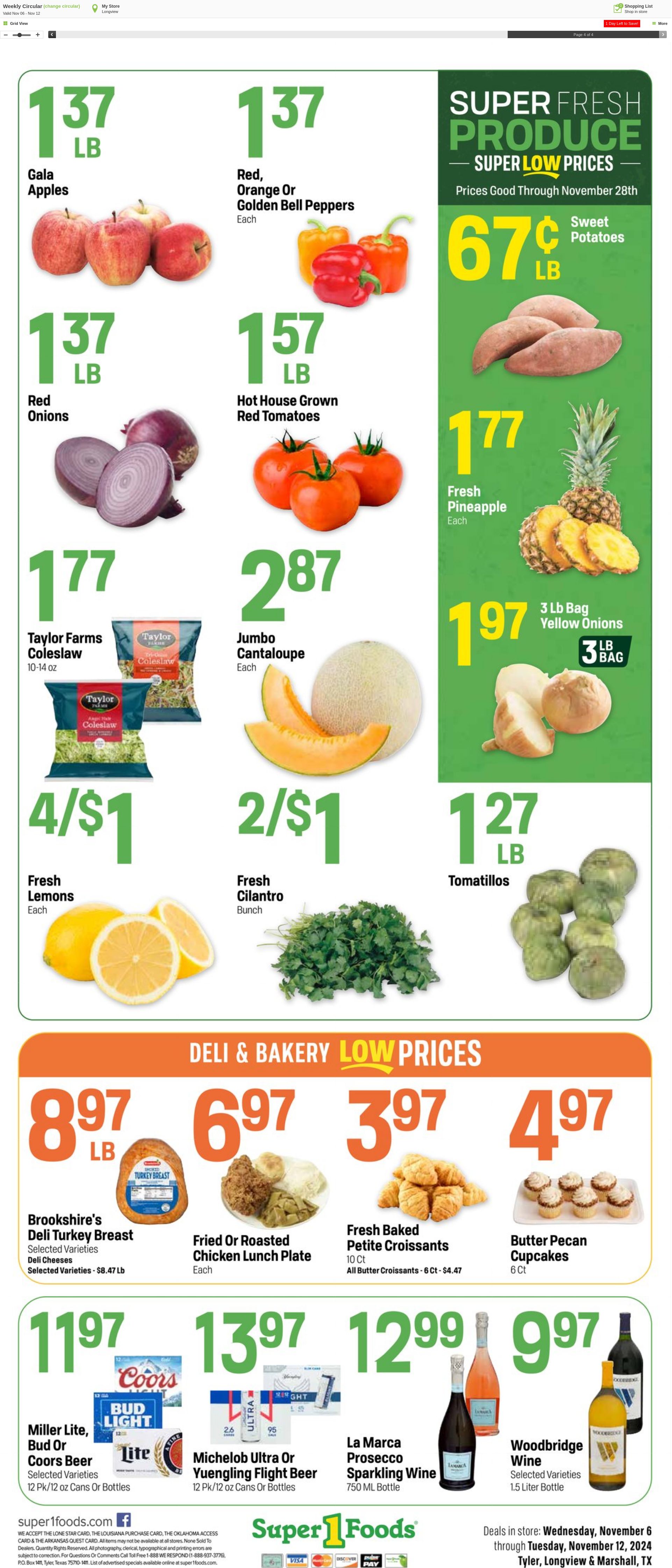 Weekly ad Super1Foods 11/13/2024 - 11/19/2024