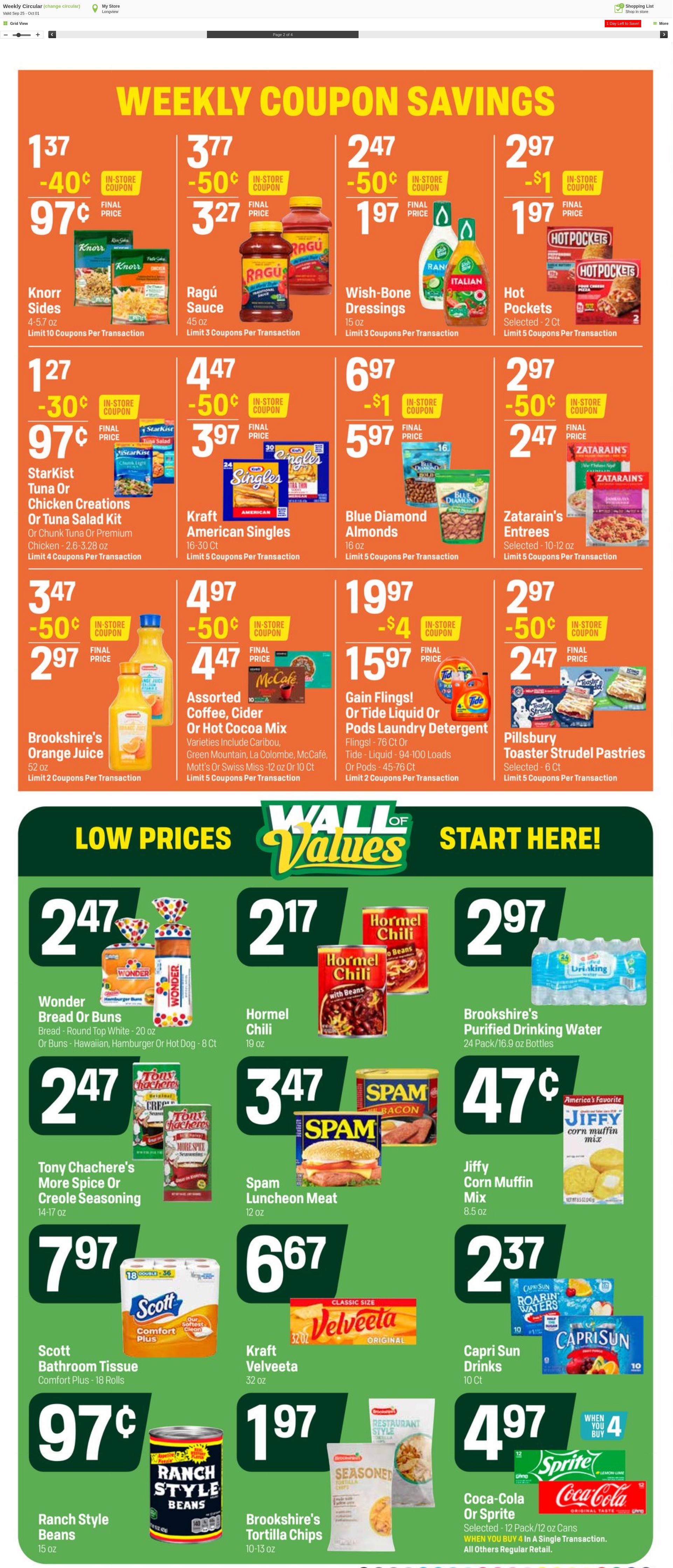 Weekly ad Super1Foods 10/02/2024 - 10/08/2024