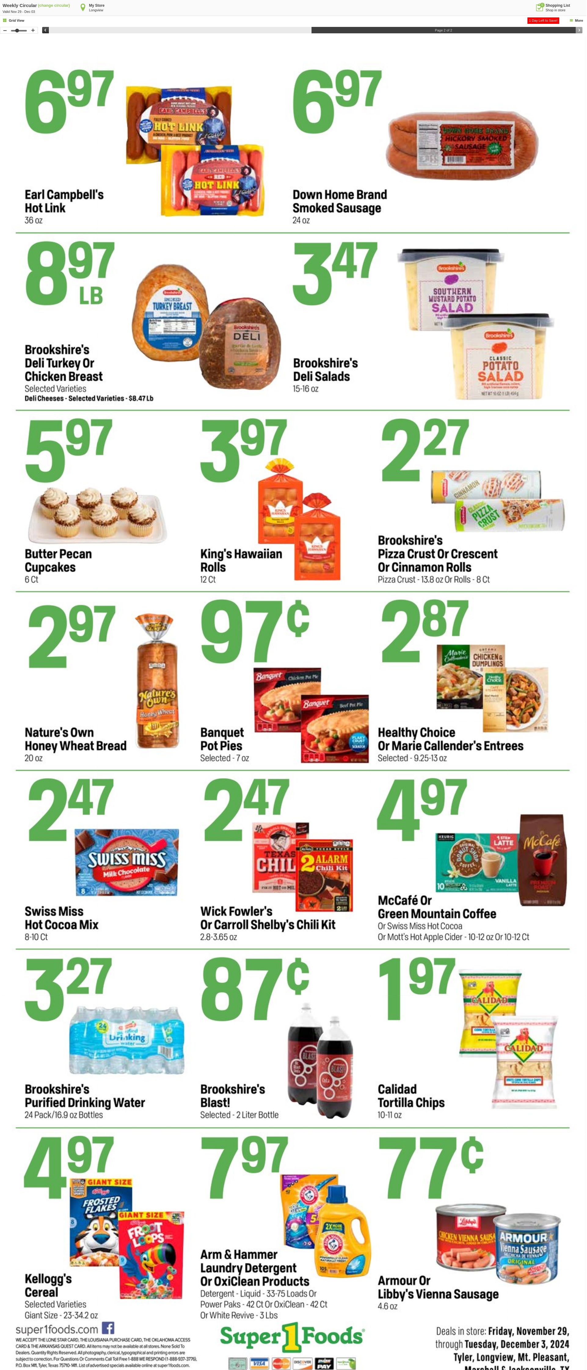 Weekly ad Super1Foods 12/04/2024 - 12/10/2024