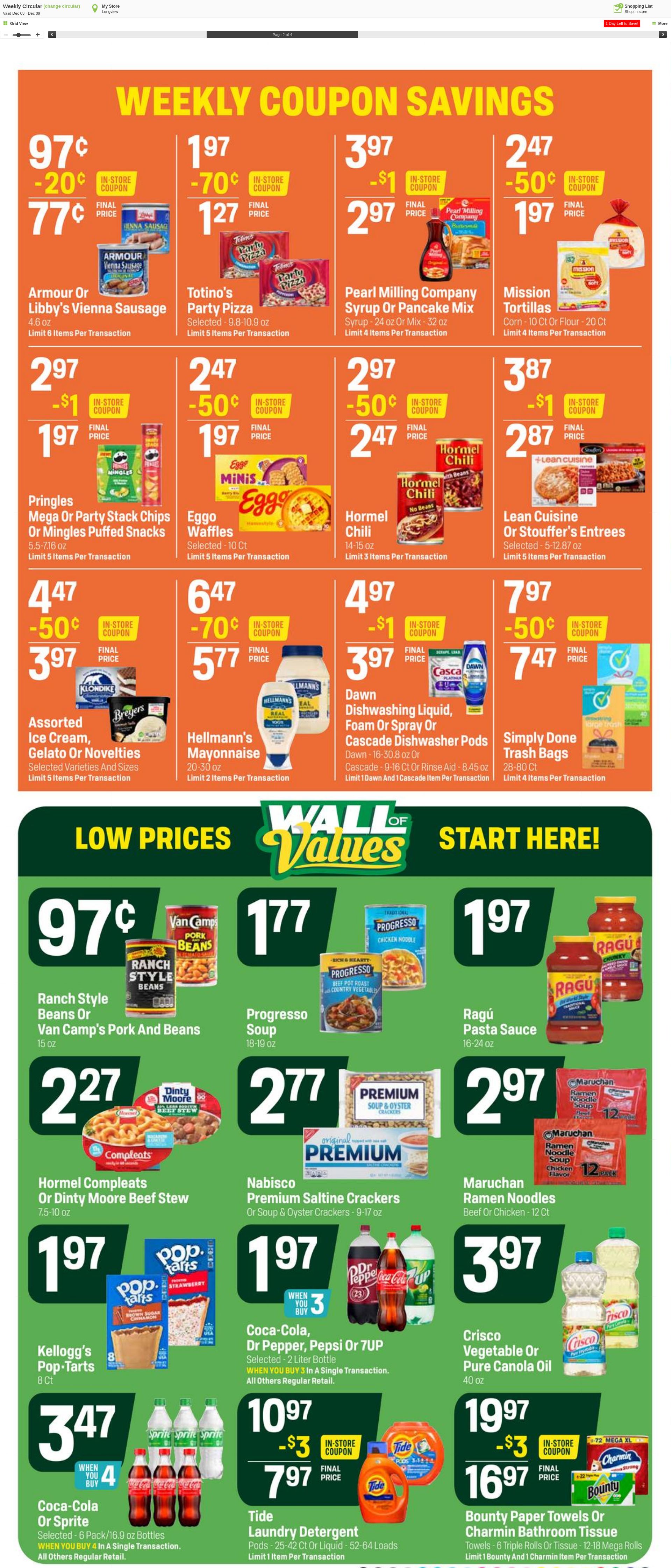 Weekly ad Super1Foods 12/10/2025 - 12/16/2025