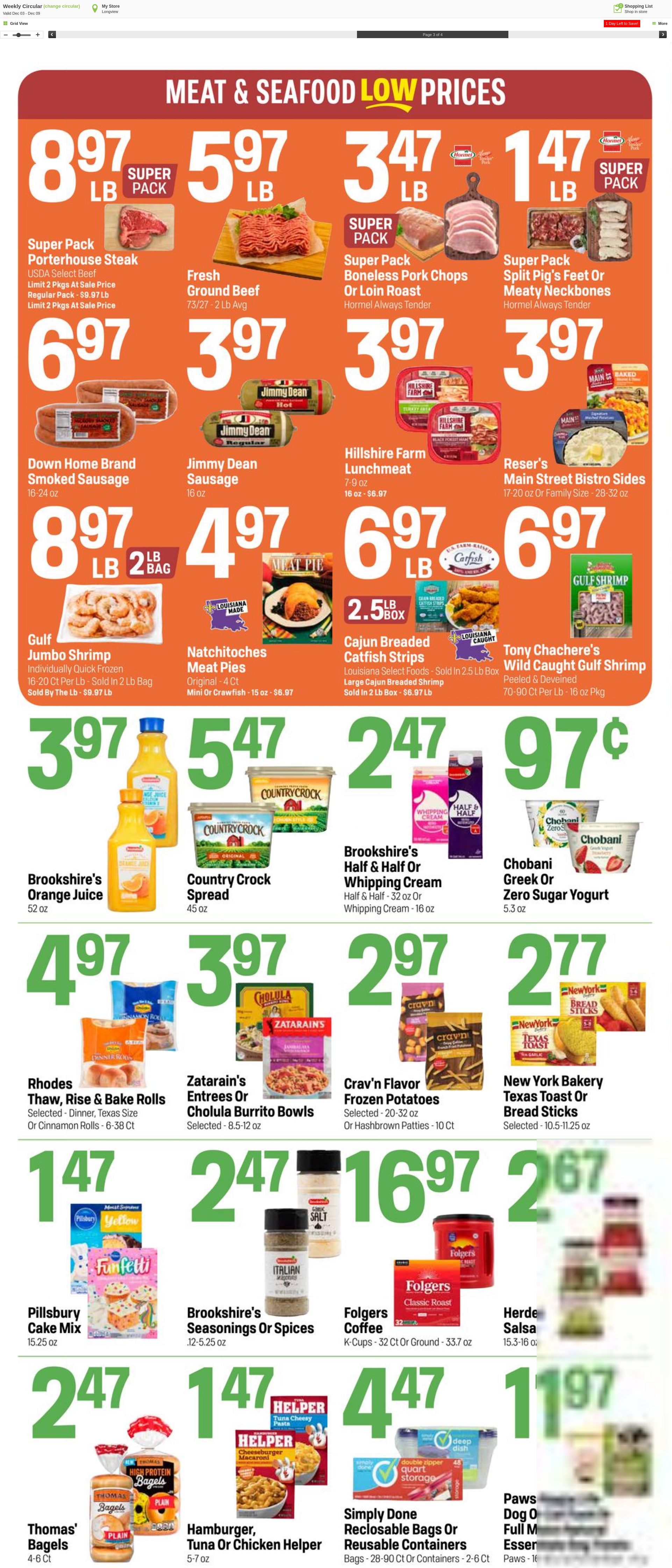Weekly ad Super1Foods 12/10/2025 - 12/16/2025