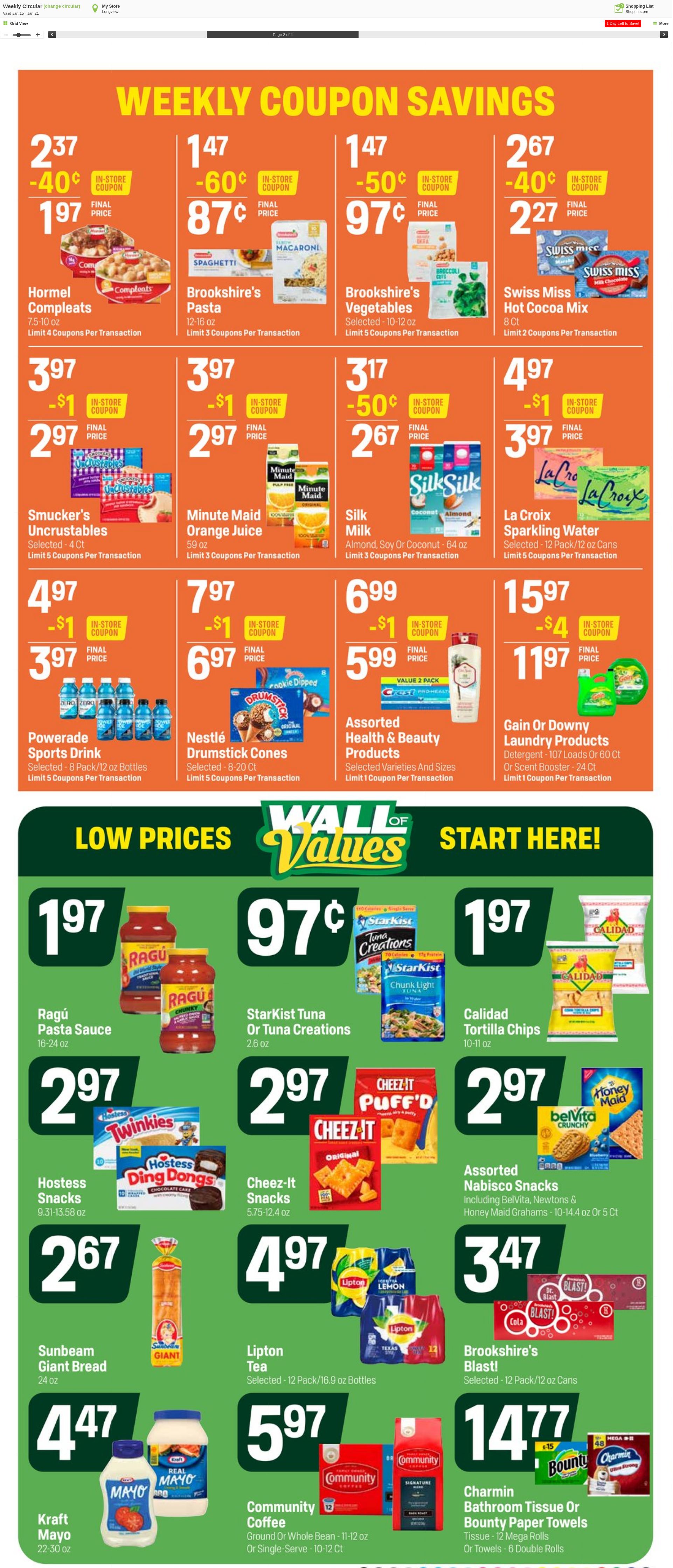 Weekly ad Super1Foods 01/22/2025 - 01/28/2025