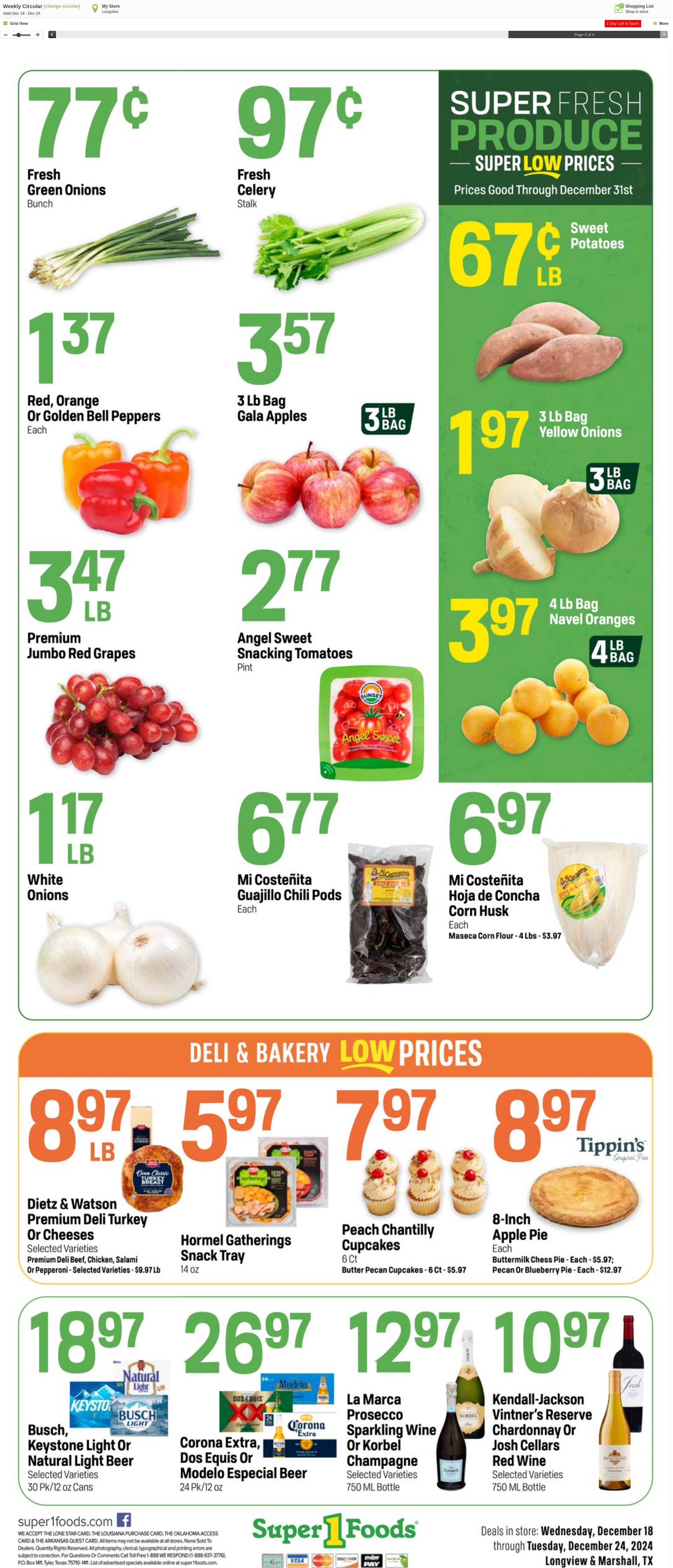 Weekly ad Super1Foods 12/25/2024 - 12/31/2024