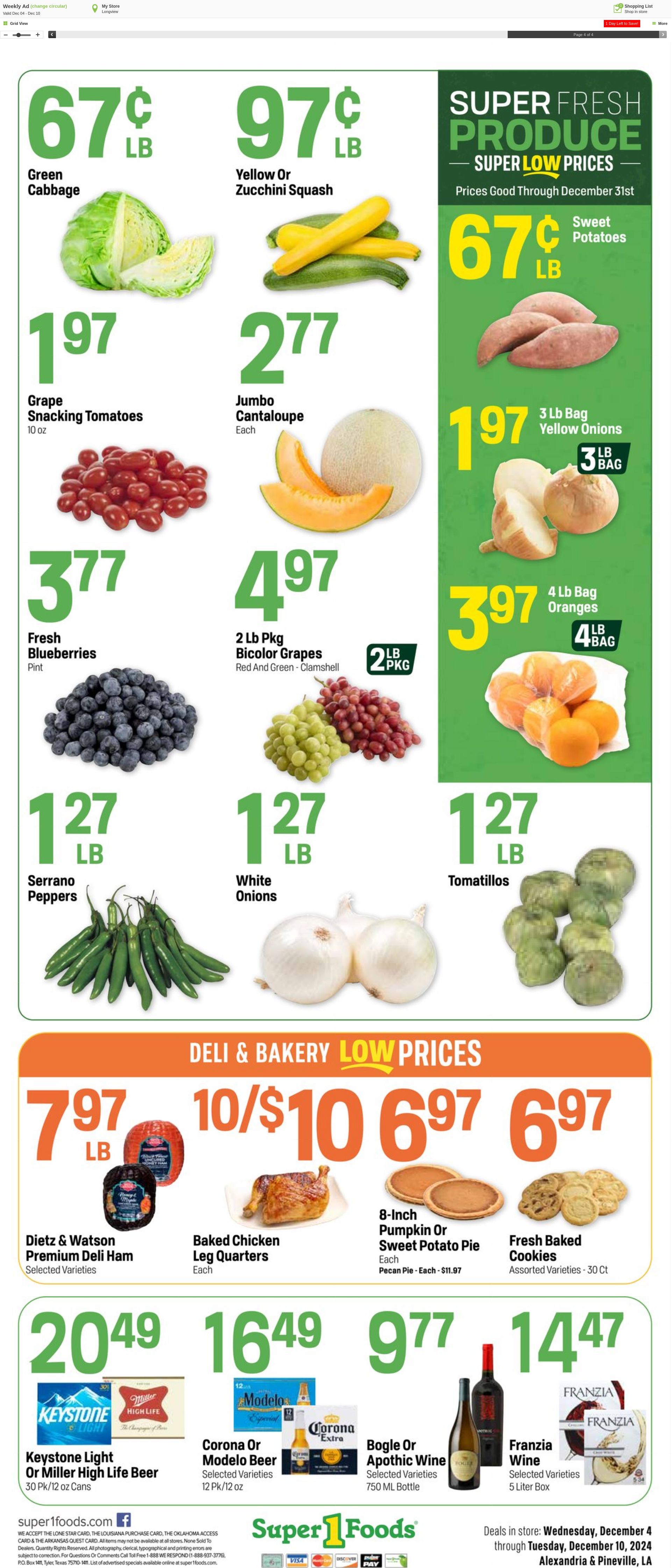 Weekly ad Super1Foods 12/11/2024 - 12/17/2024