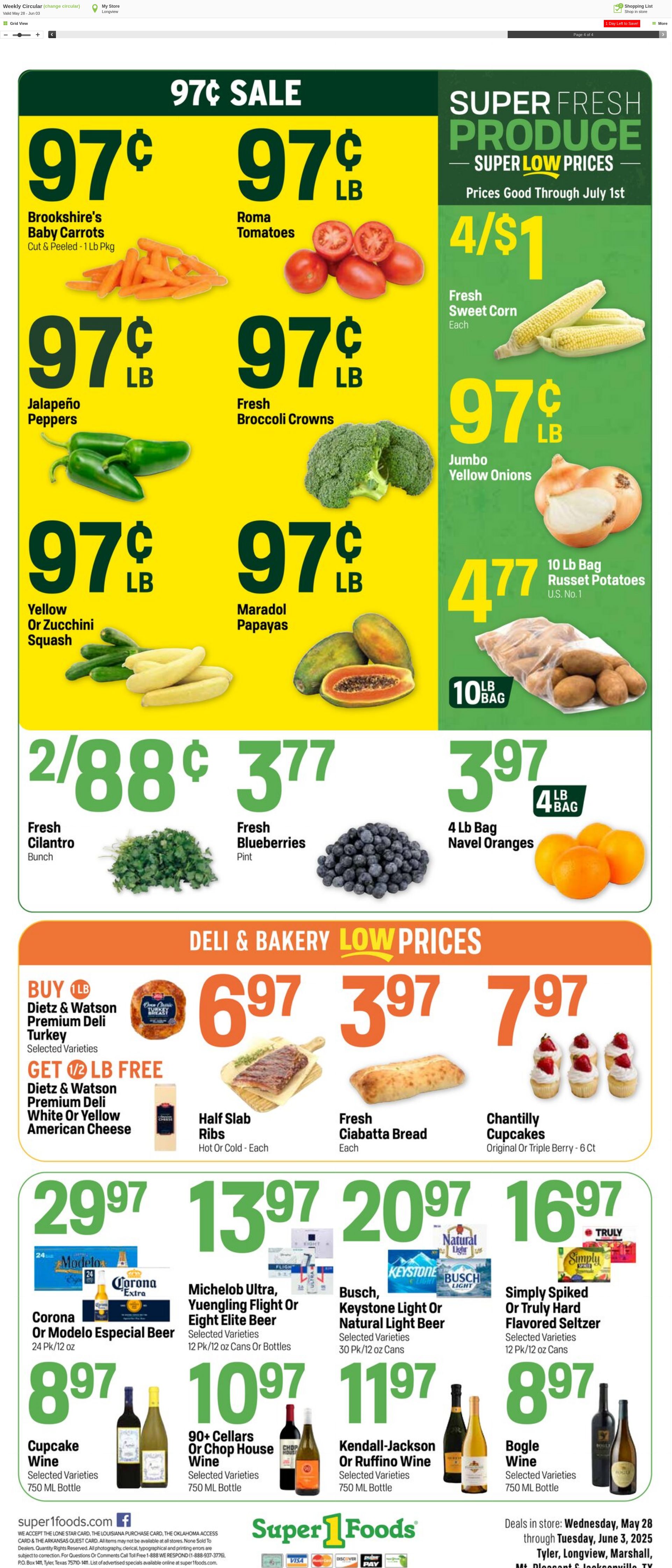 Weekly ad Super1Foods 06/04/2025 - 06/10/2025
