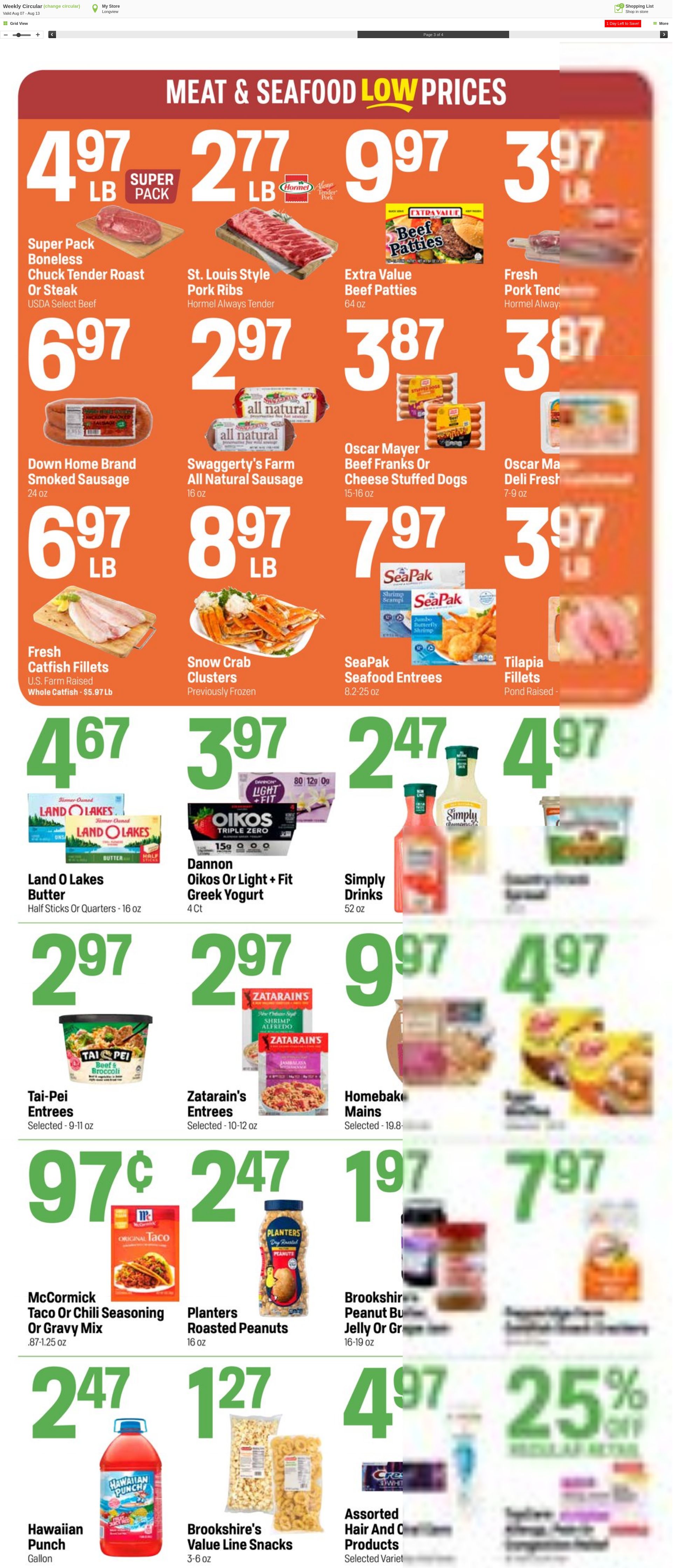 Weekly ad Super1Foods 08/14/2024 - 08/20/2024