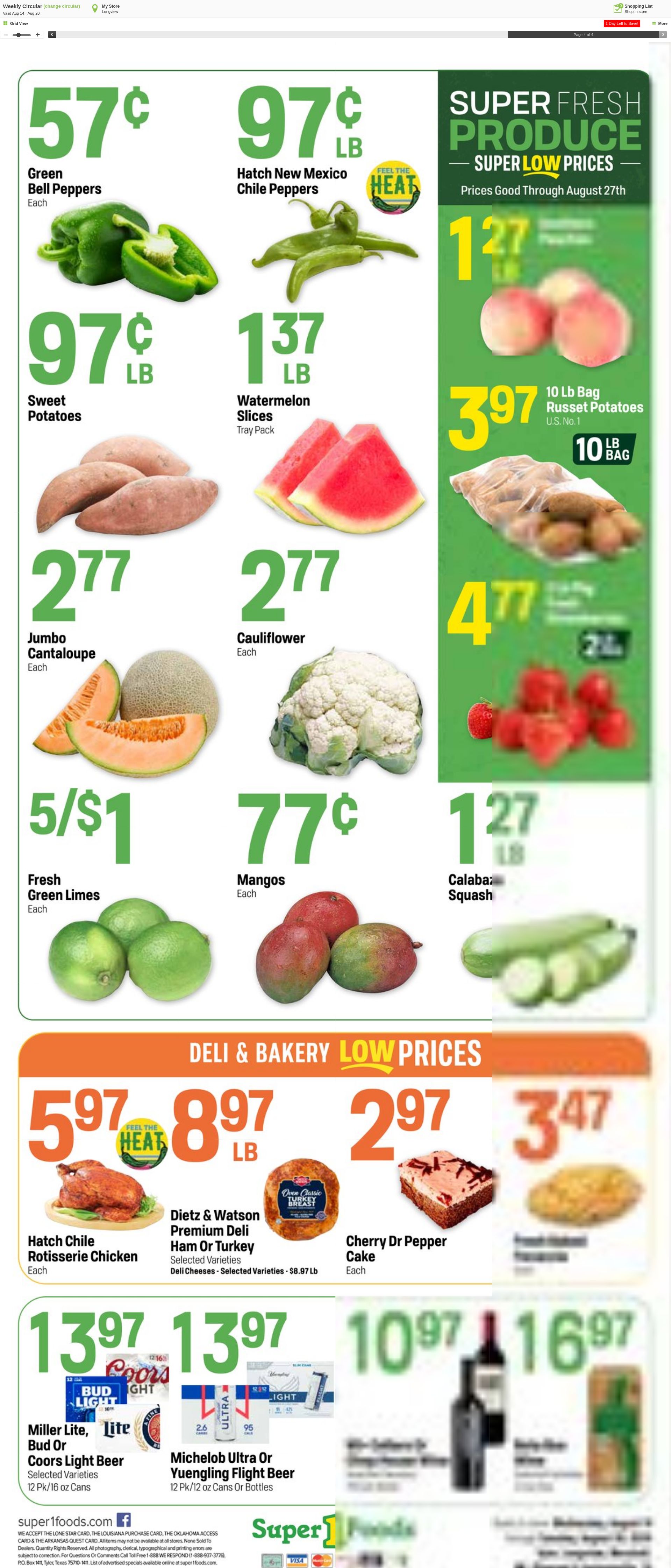 Weekly ad Super1Foods 08/21/2024 - 08/27/2024