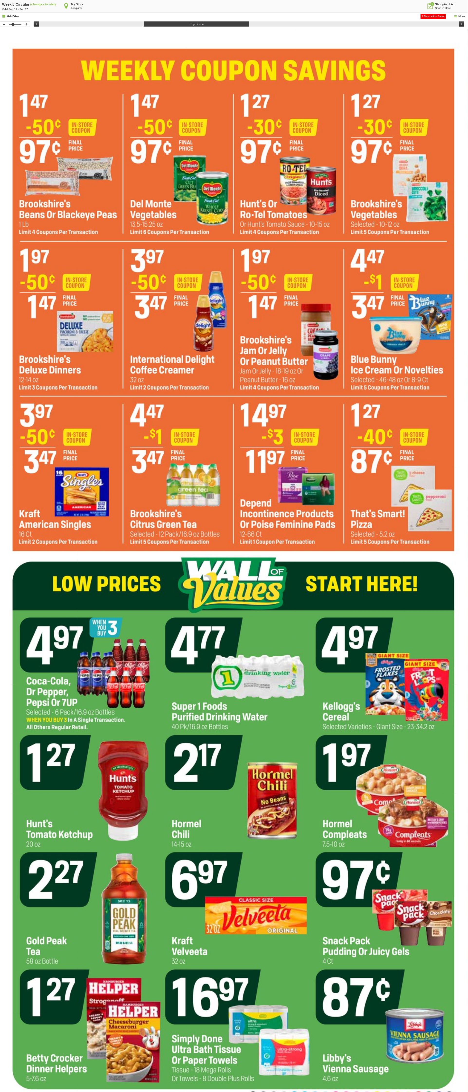 Weekly ad Super1Foods 09/18/2024 - 09/24/2024