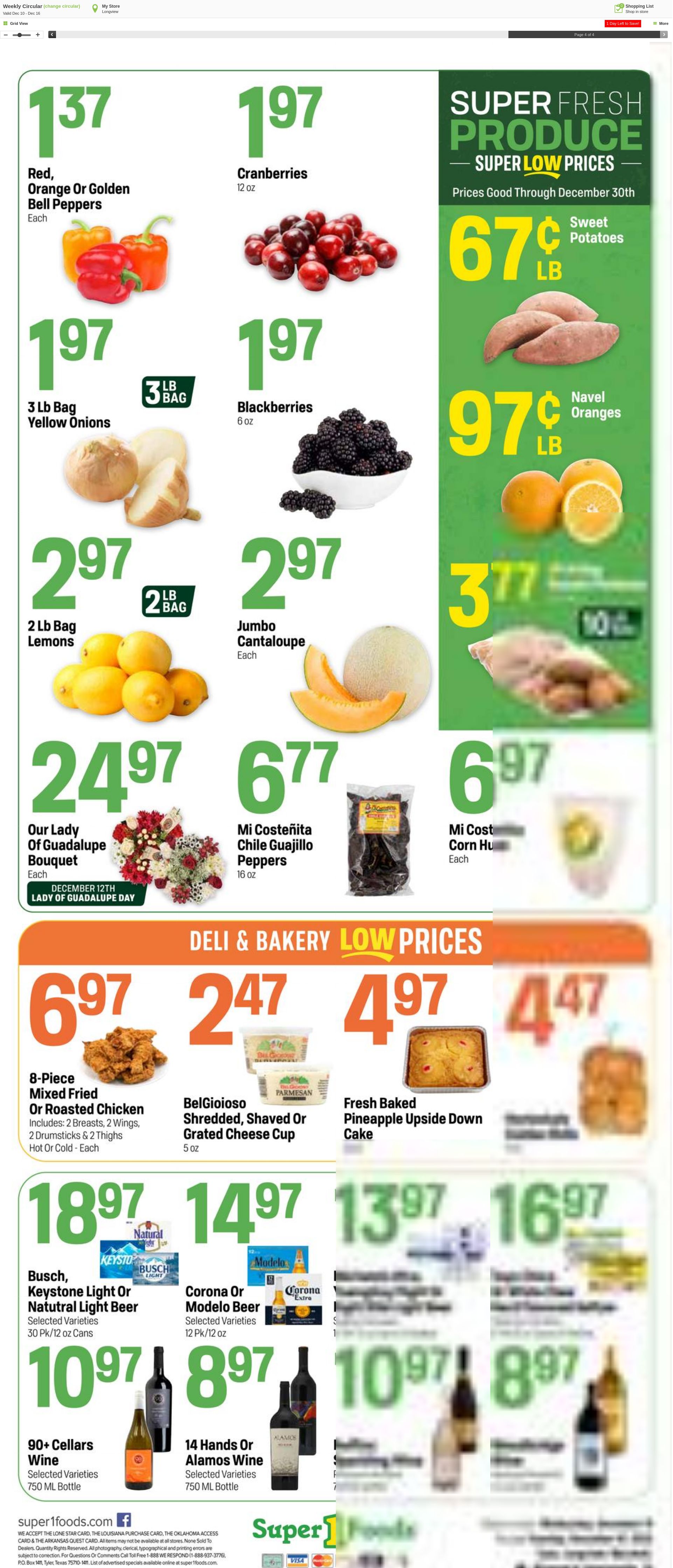 Weekly ad Super1Foods 12/17/2025 - 12/24/2025