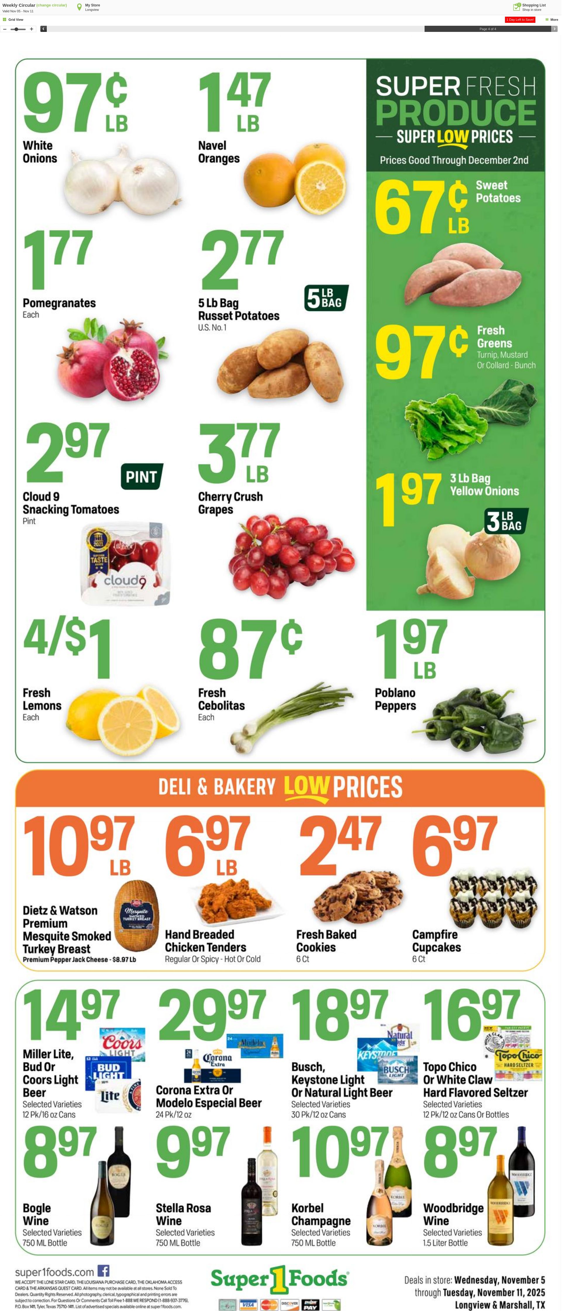 Weekly ad Super1Foods 11/12/2025 - 11/18/2025