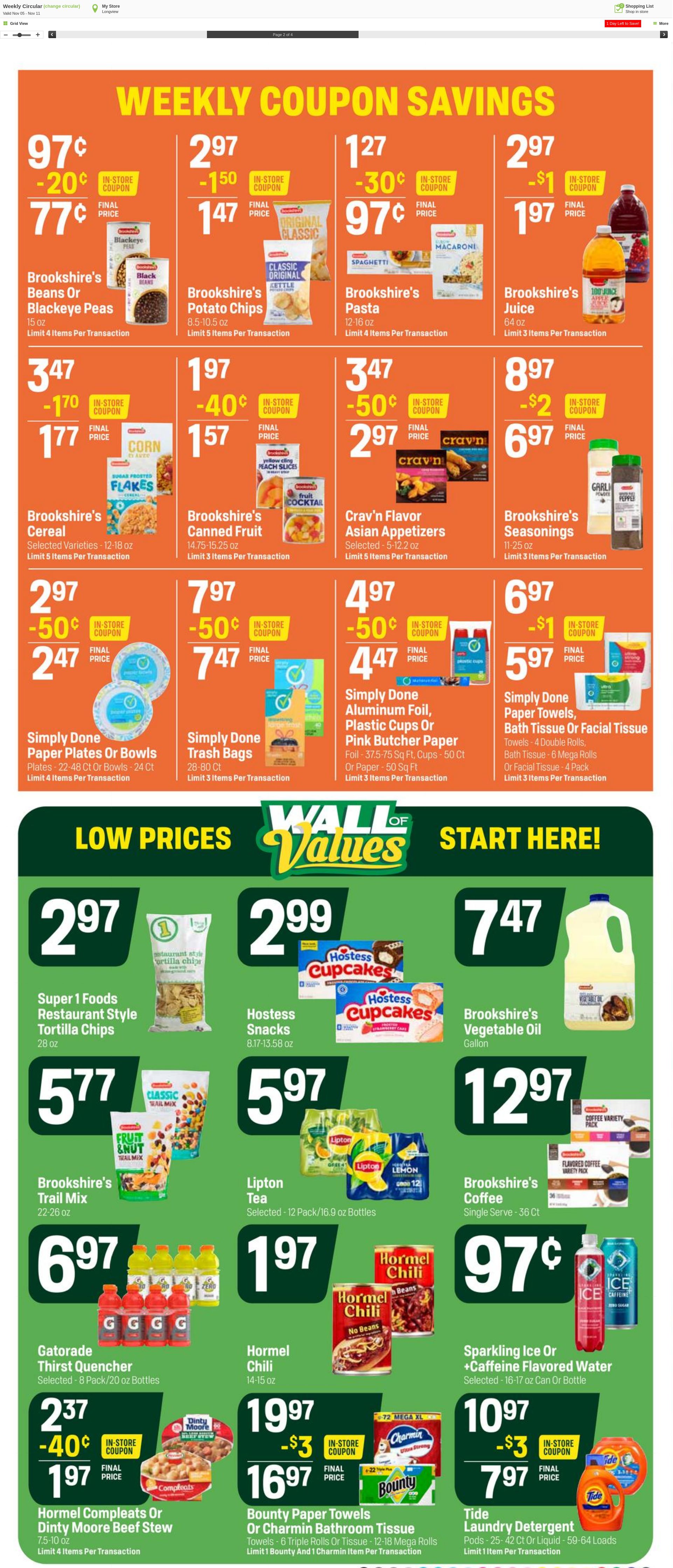 Weekly ad Super1Foods 11/12/2025 - 11/18/2025