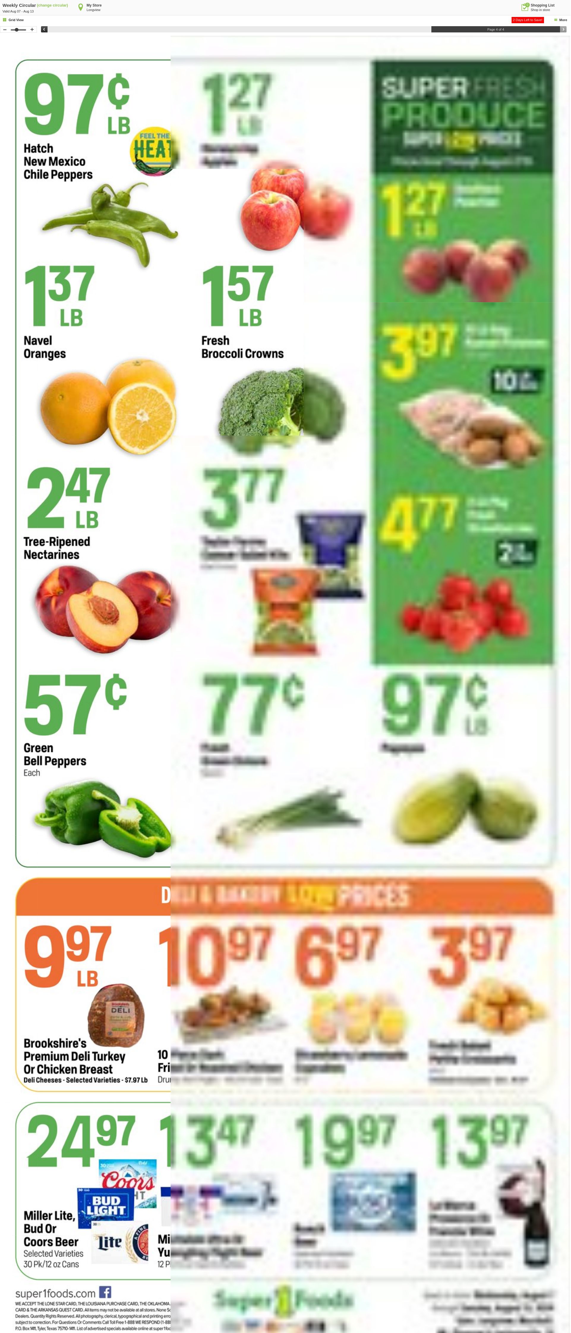 Weekly ad Super1Foods 08/07/2024 - 08/13/2024