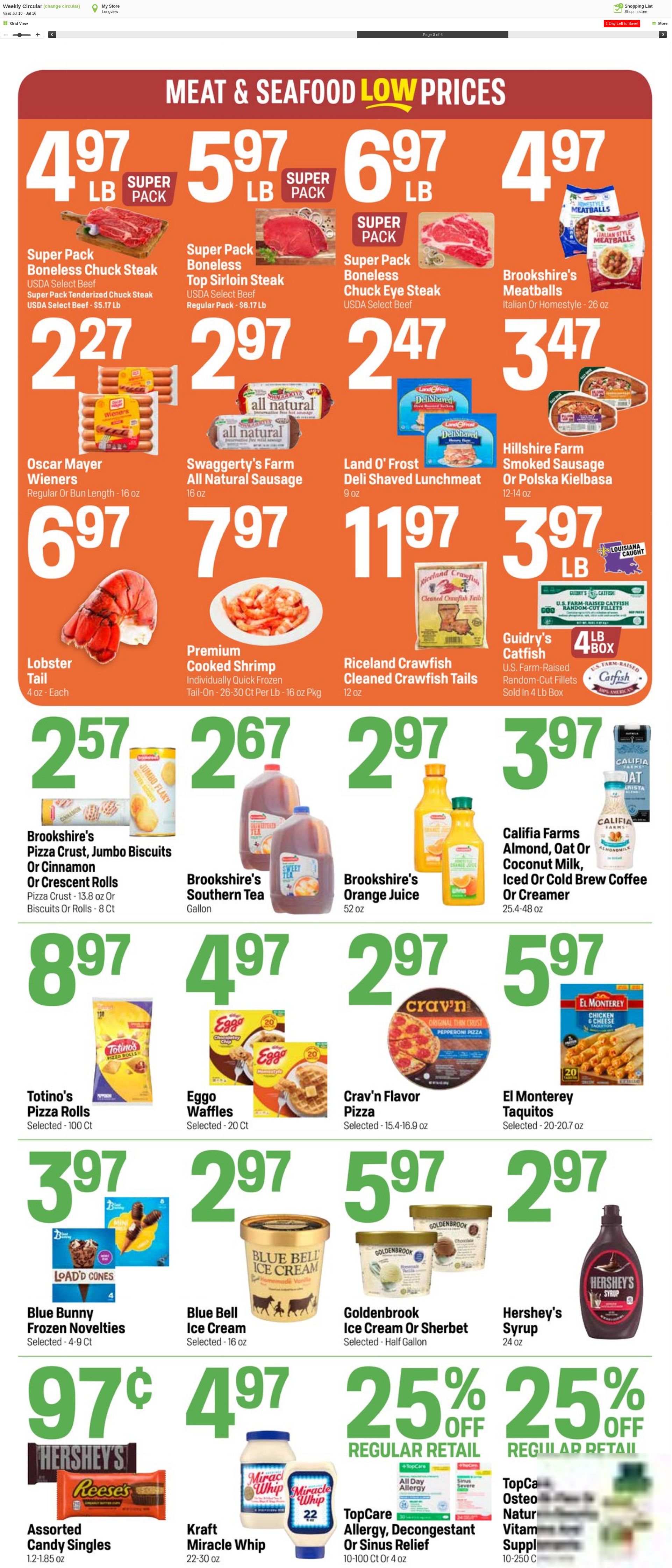 Weekly ad Super1Foods 07/17/2024 - 07/23/2024