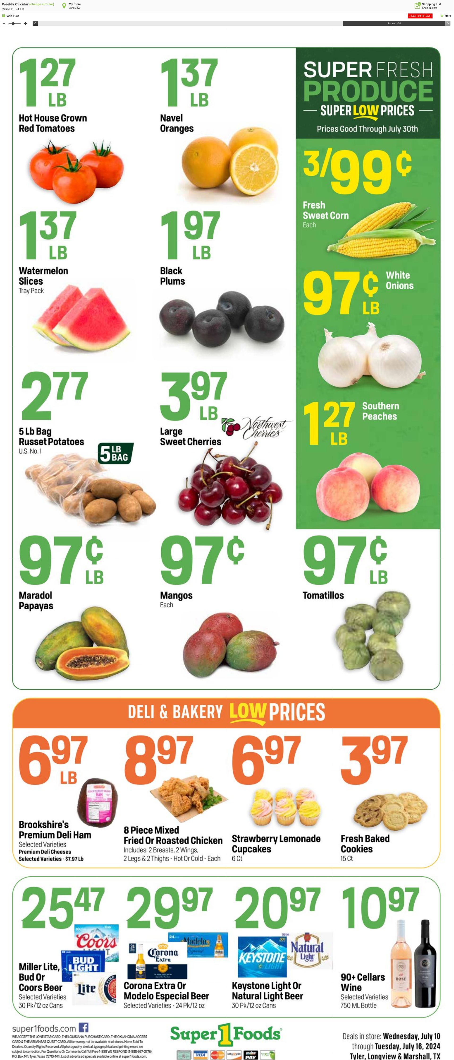 Weekly ad Super1Foods 07/17/2024 - 07/23/2024