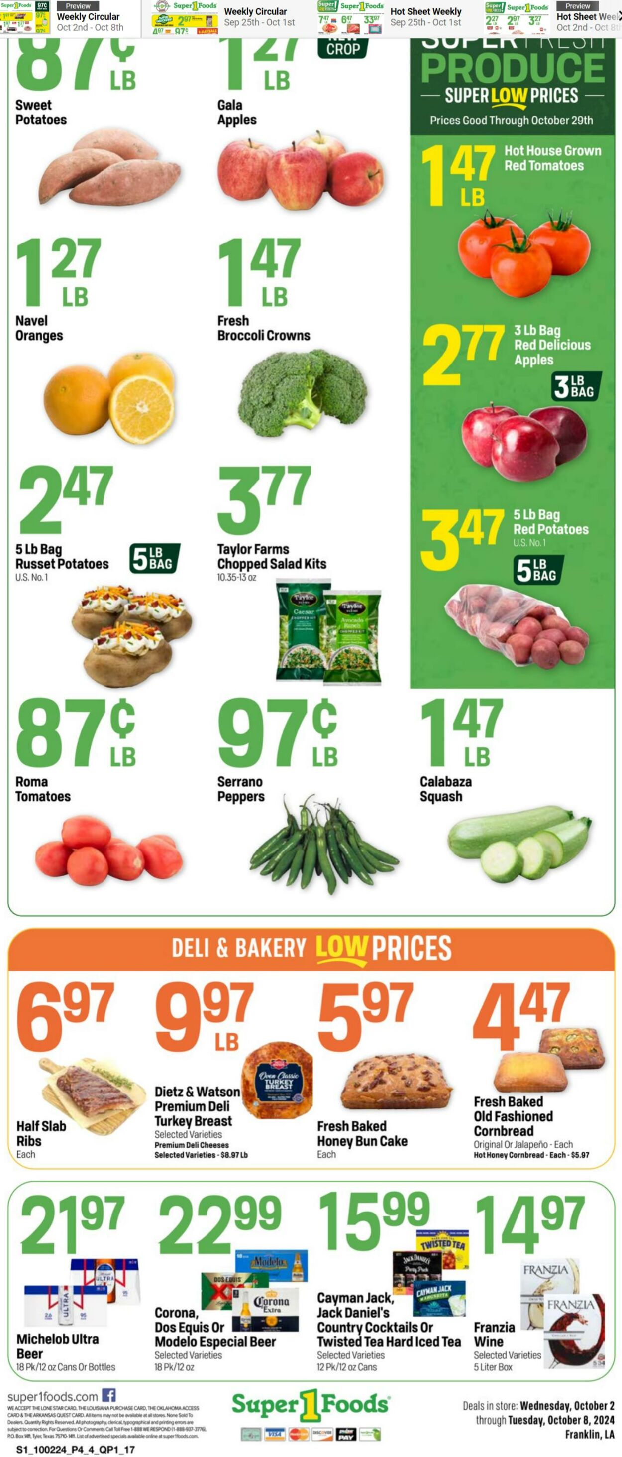 Weekly ad Super1Foods 10/02/2024 - 10/08/2024