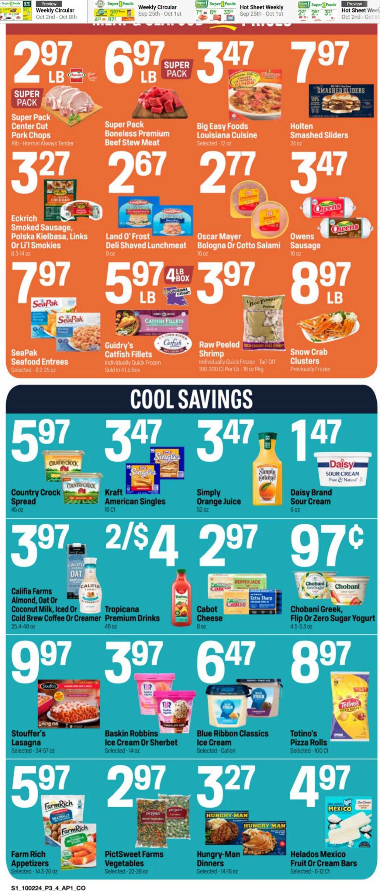 Weekly ad Super1Foods 10/02/2024 - 10/08/2024