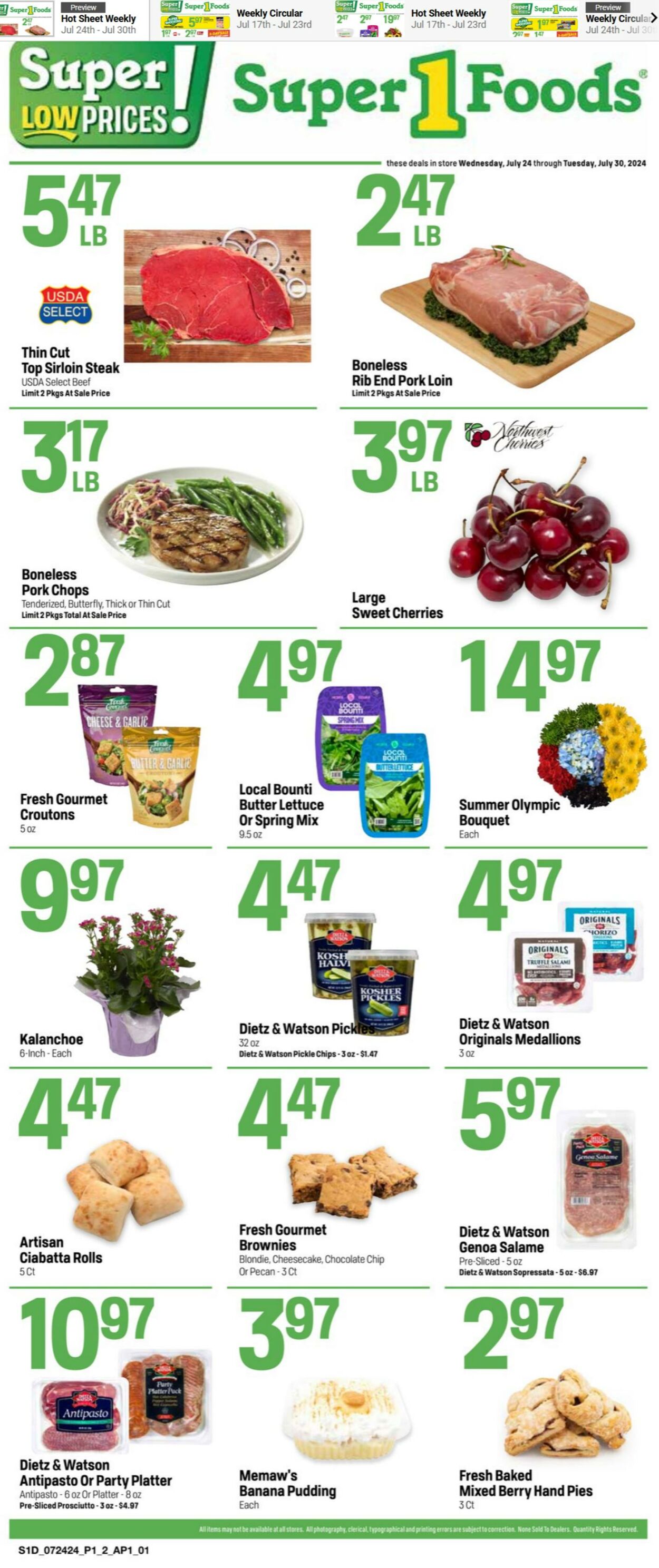 Weekly ad Super1Foods 07/24/2024 - 07/30/2024