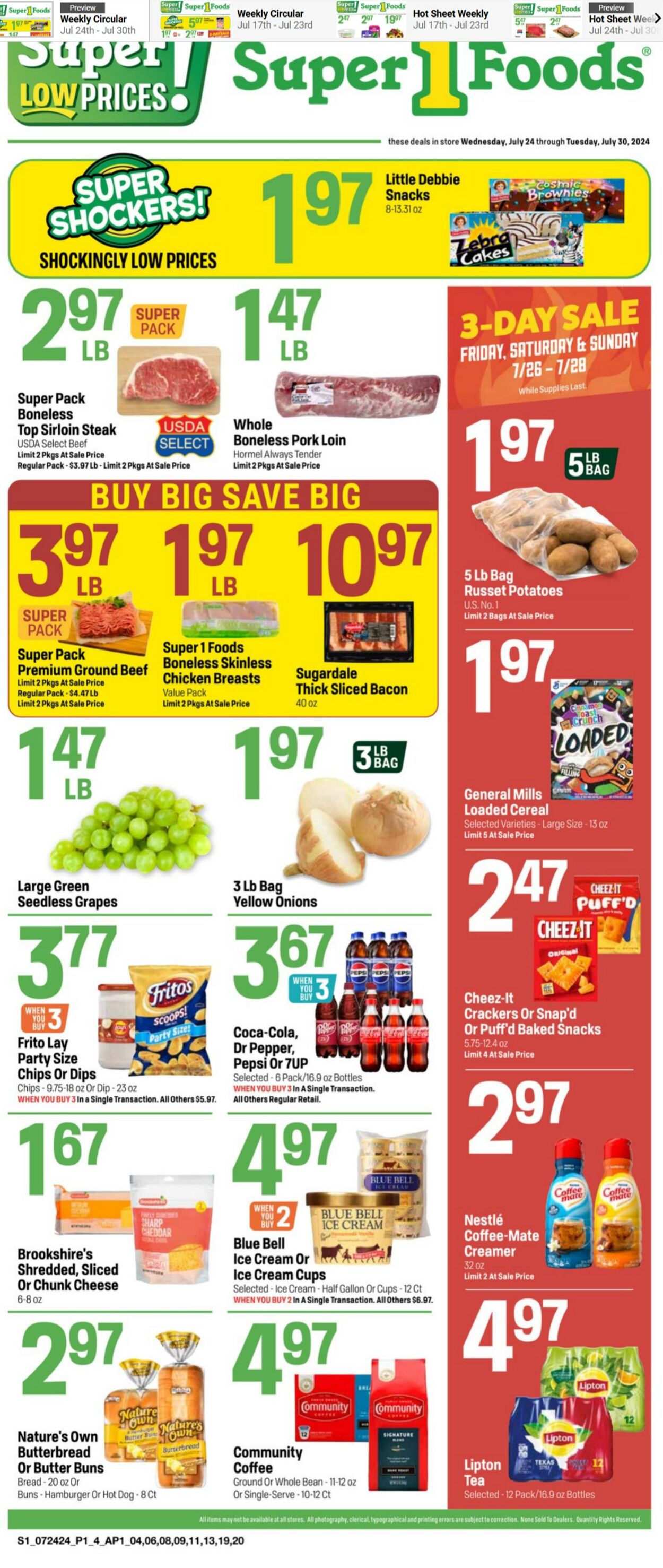 Weekly ad Super1Foods 07/24/2024 - 07/30/2024