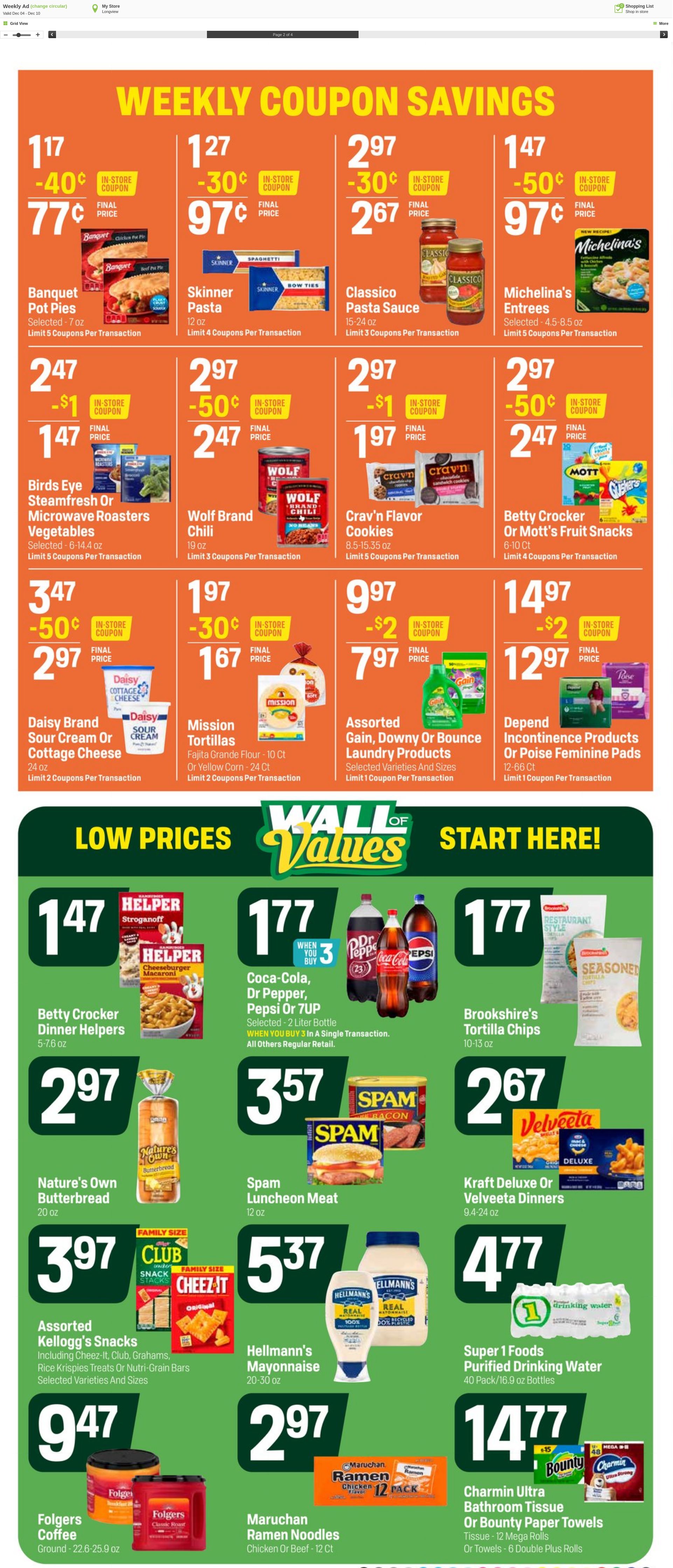 Weekly ad Super1Foods 12/04/2024 - 12/10/2024