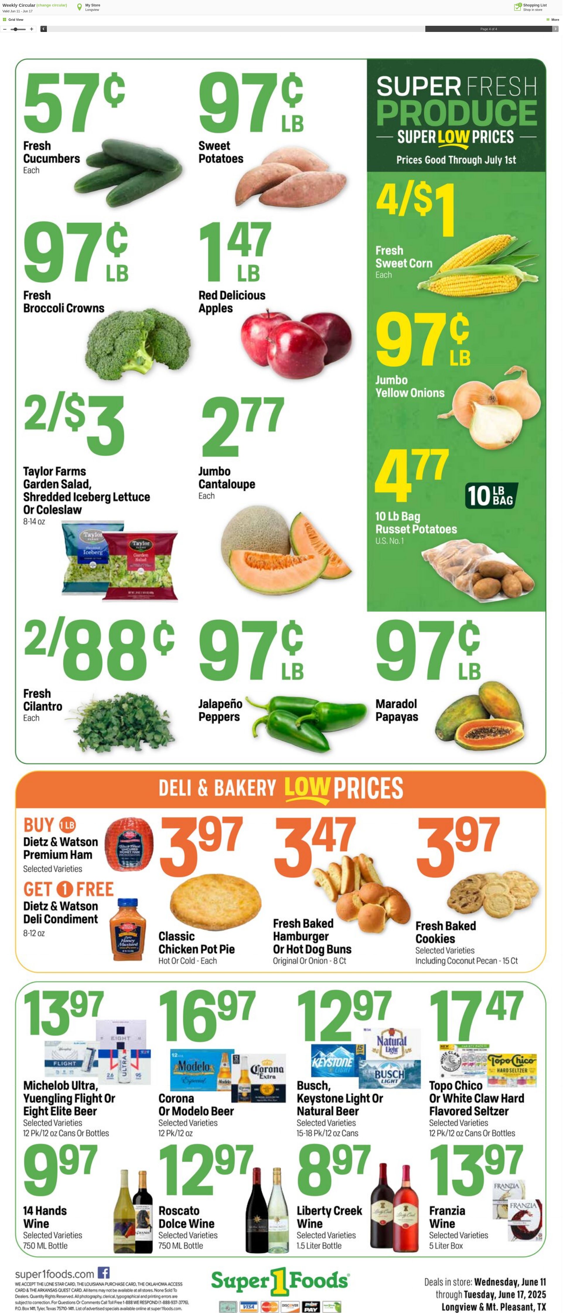 Weekly ad Super1Foods 06/11/2025 - 06/17/2025