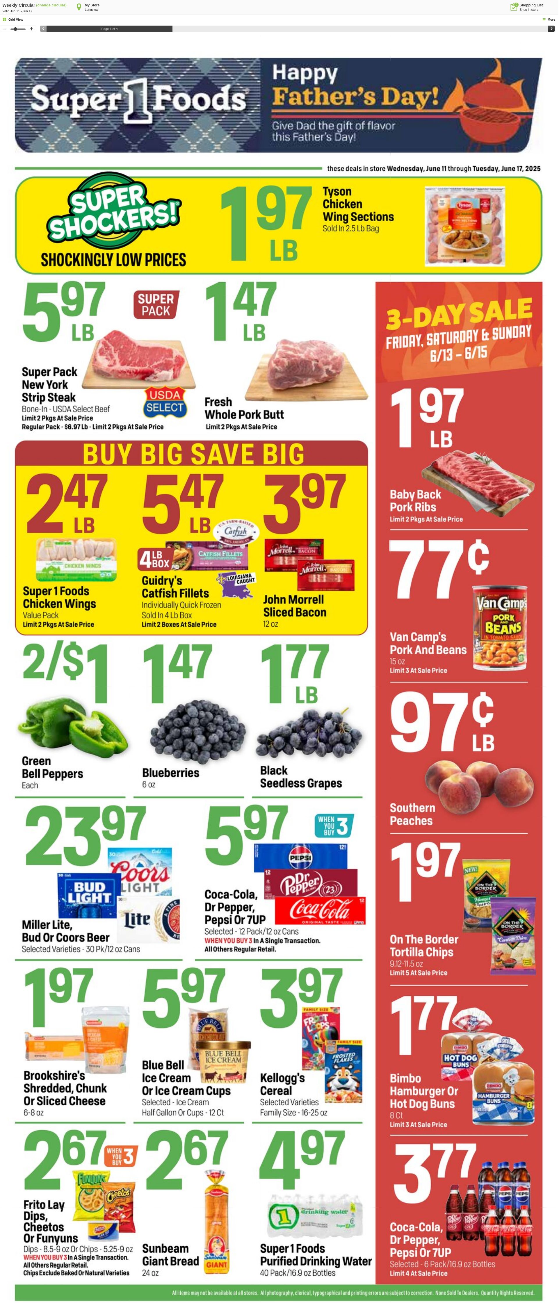 Weekly ad Super1Foods 06/11/2025 - 06/17/2025