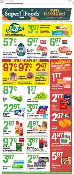 Weekly ad Super1Foods 11/20/2024 - 11/28/2024