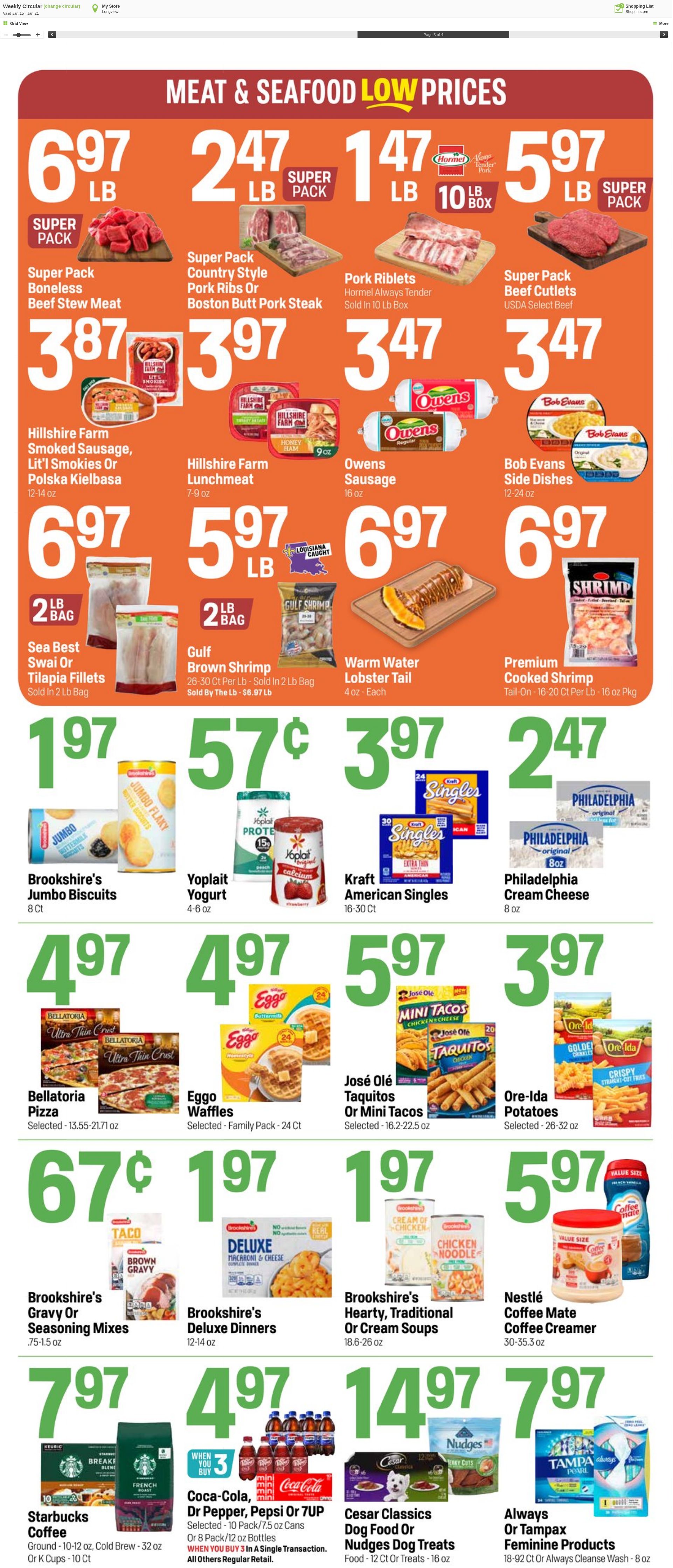 Weekly ad Super1Foods 01/15/2025 - 01/21/2025