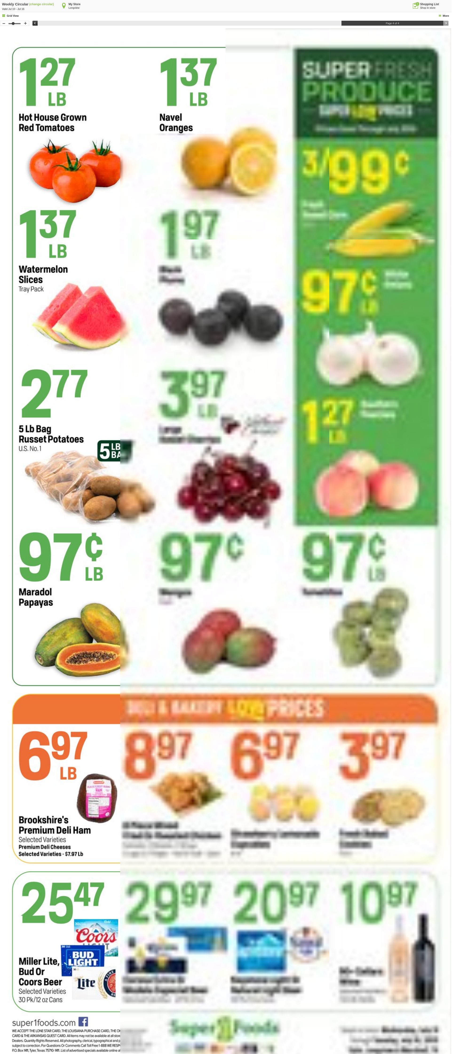 Weekly ad Super1Foods 07/10/2024 - 07/16/2024