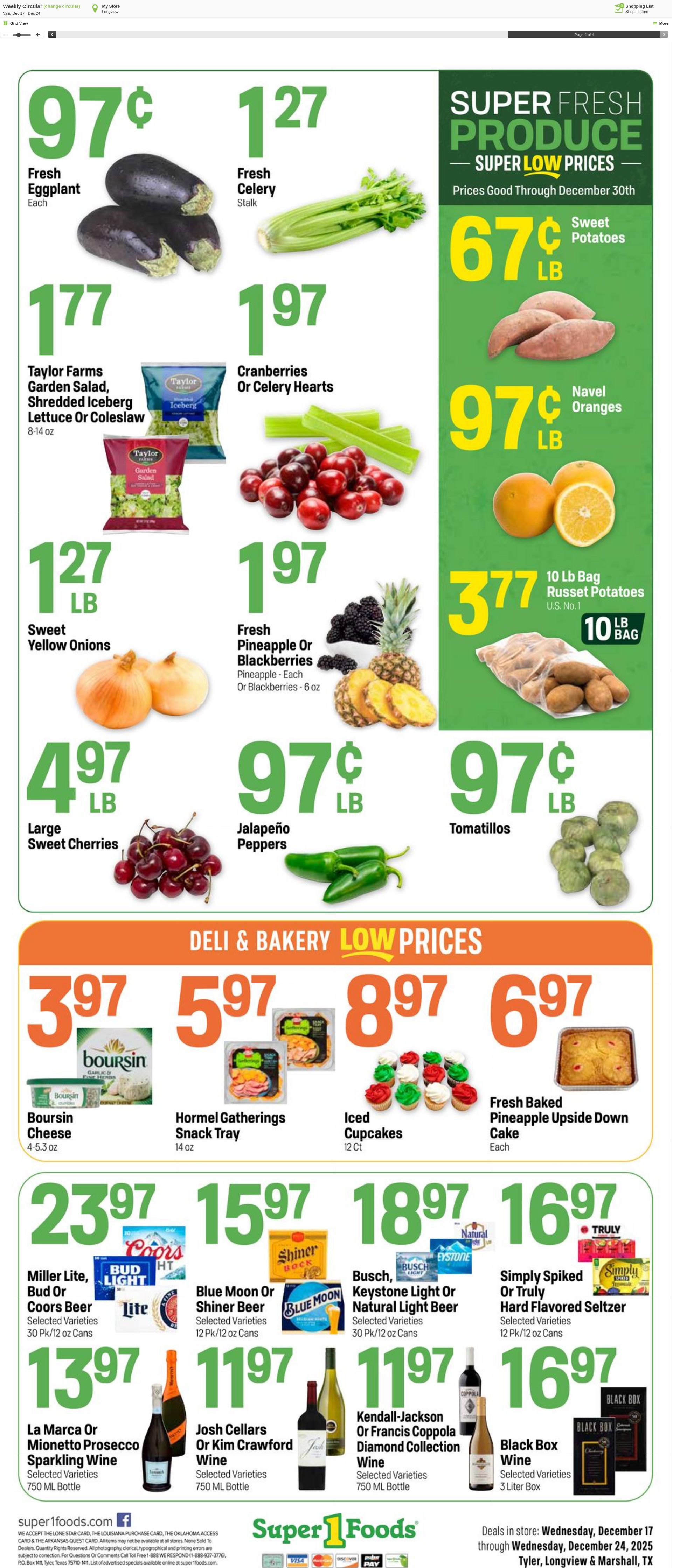 Weekly ad Super1Foods 12/17/2025 - 12/24/2025