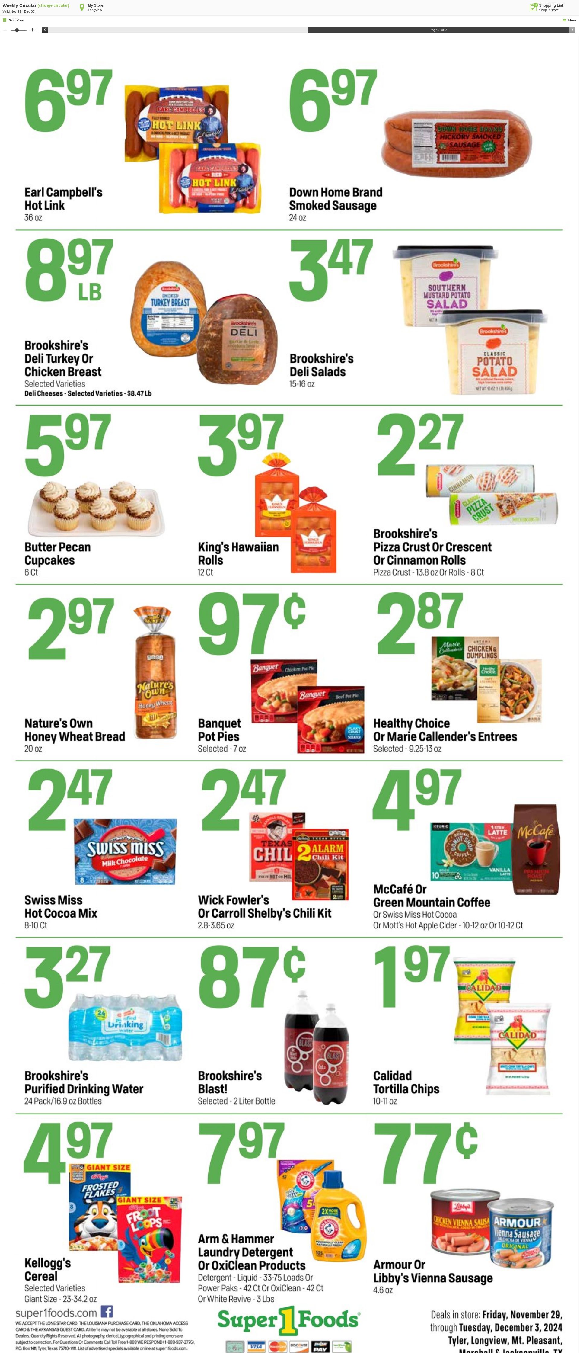 Weekly ad Super1Foods 11/29/2024 - 12/03/2024