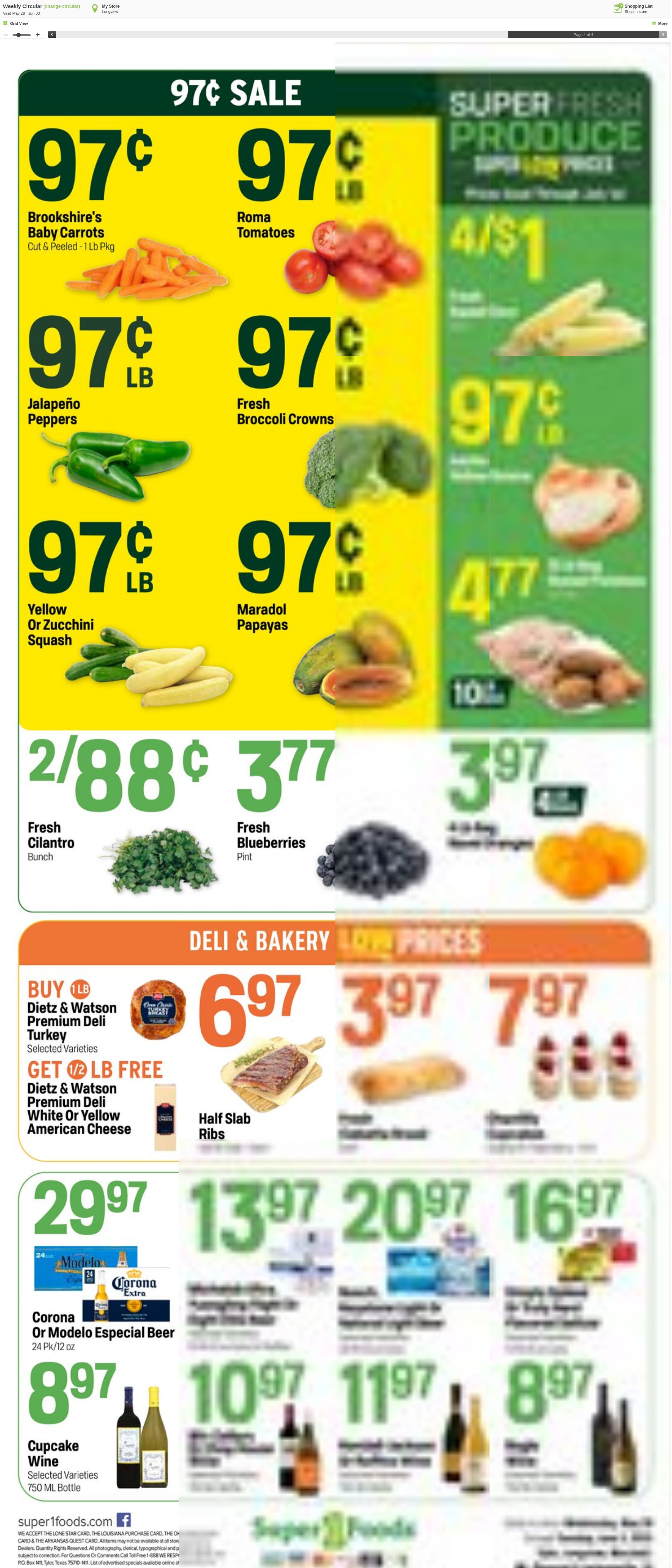 Weekly ad Super1Foods 05/28/2025 - 06/03/2025