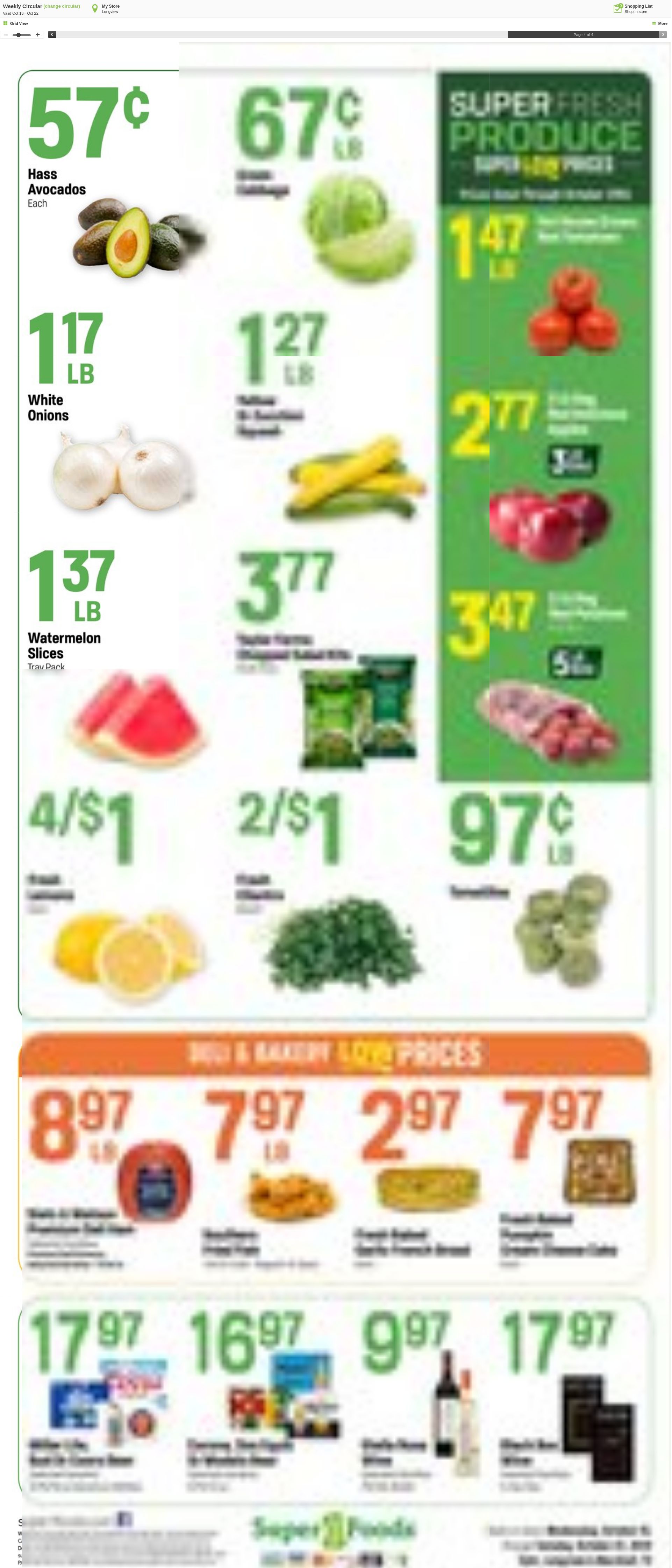 Weekly ad Super1Foods 10/16/2024 - 10/22/2024