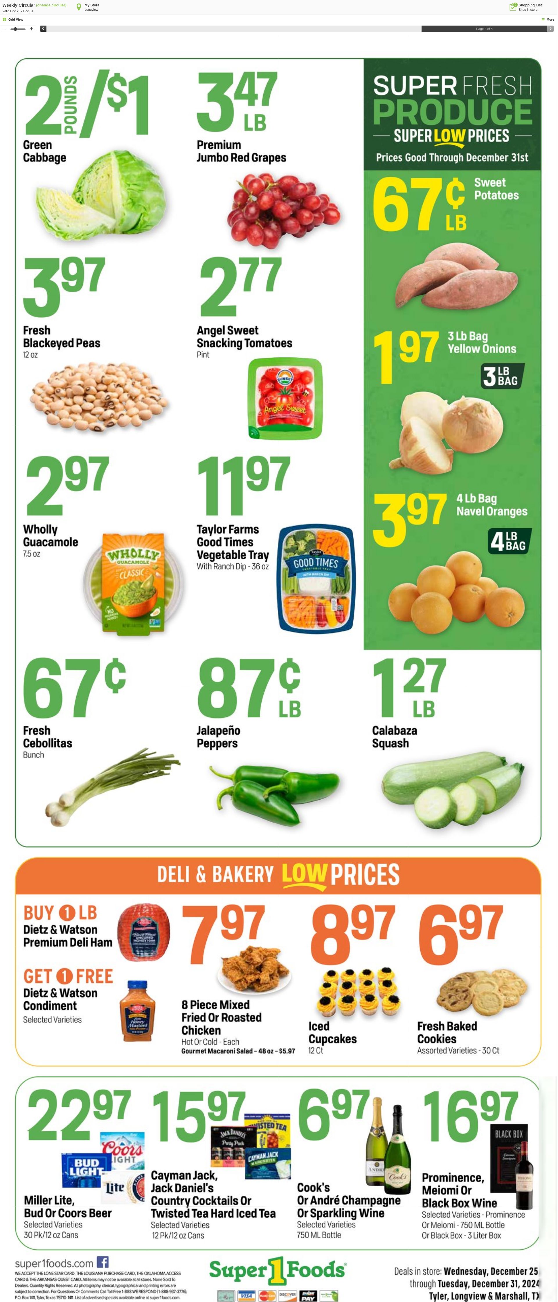 Weekly ad Super1Foods 12/25/2024 - 12/31/2024