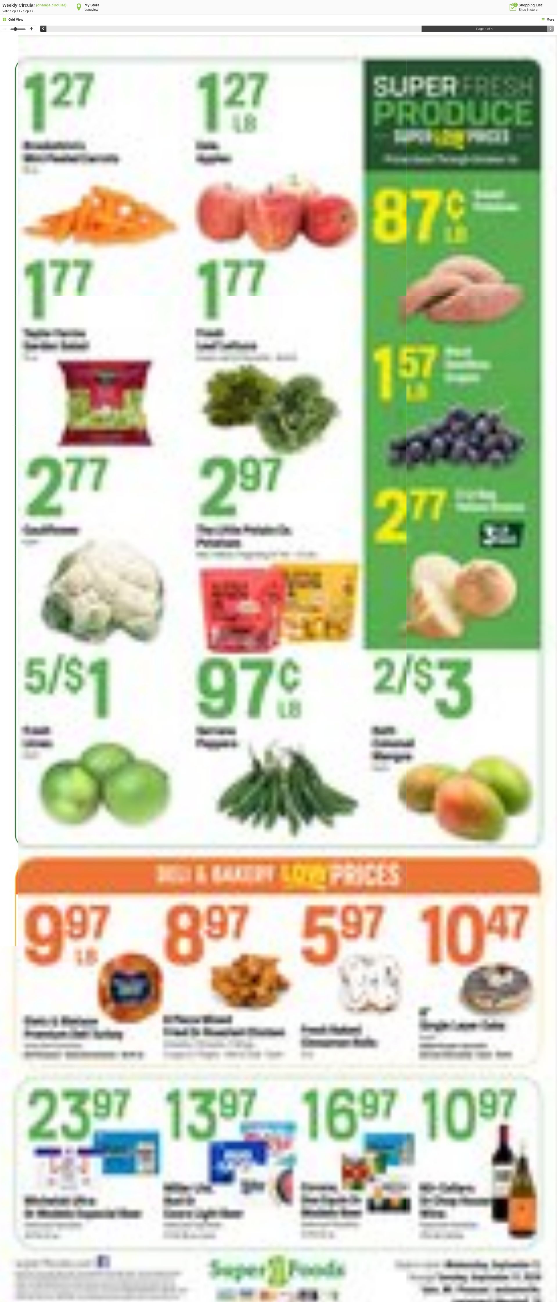 Weekly ad Super1Foods 09/11/2024 - 09/17/2024