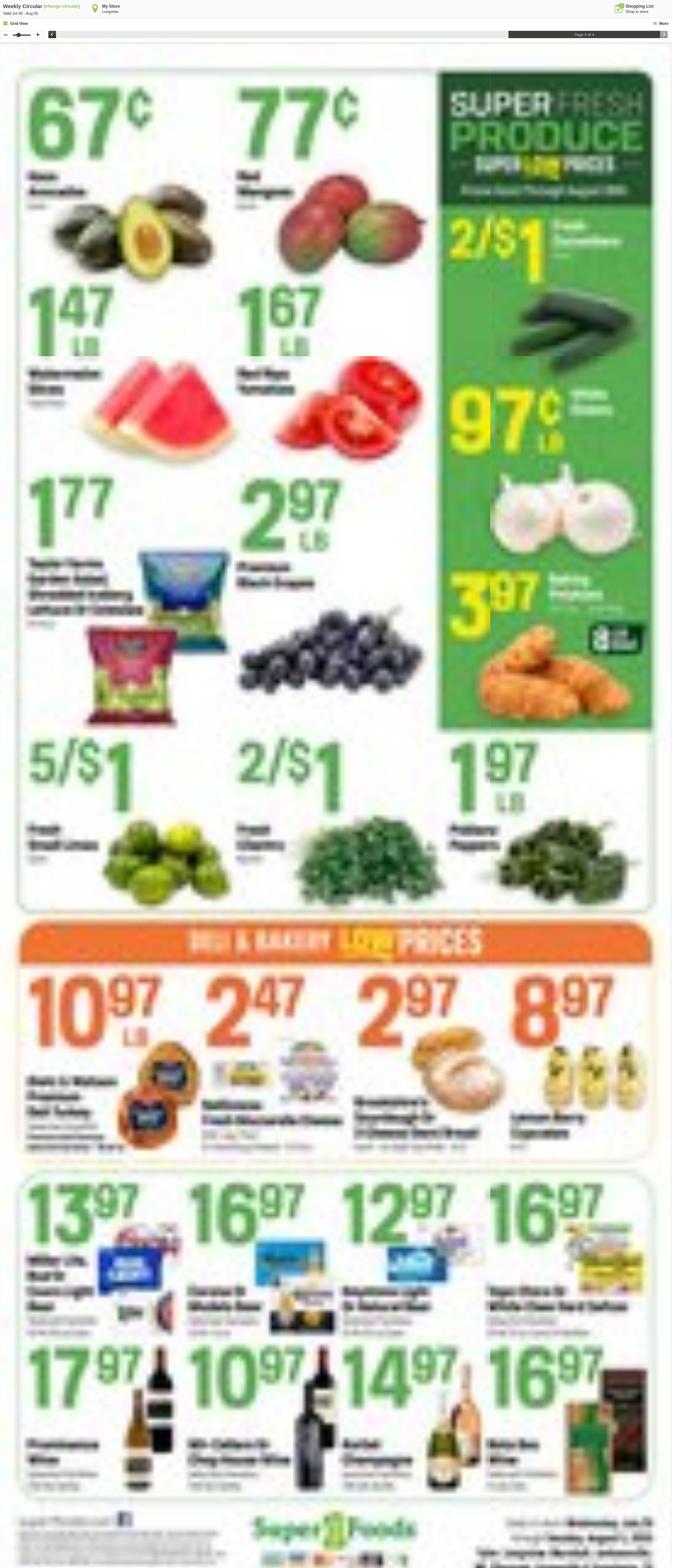 Weekly ad Super1Foods 07/30/2025 - 08/05/2025