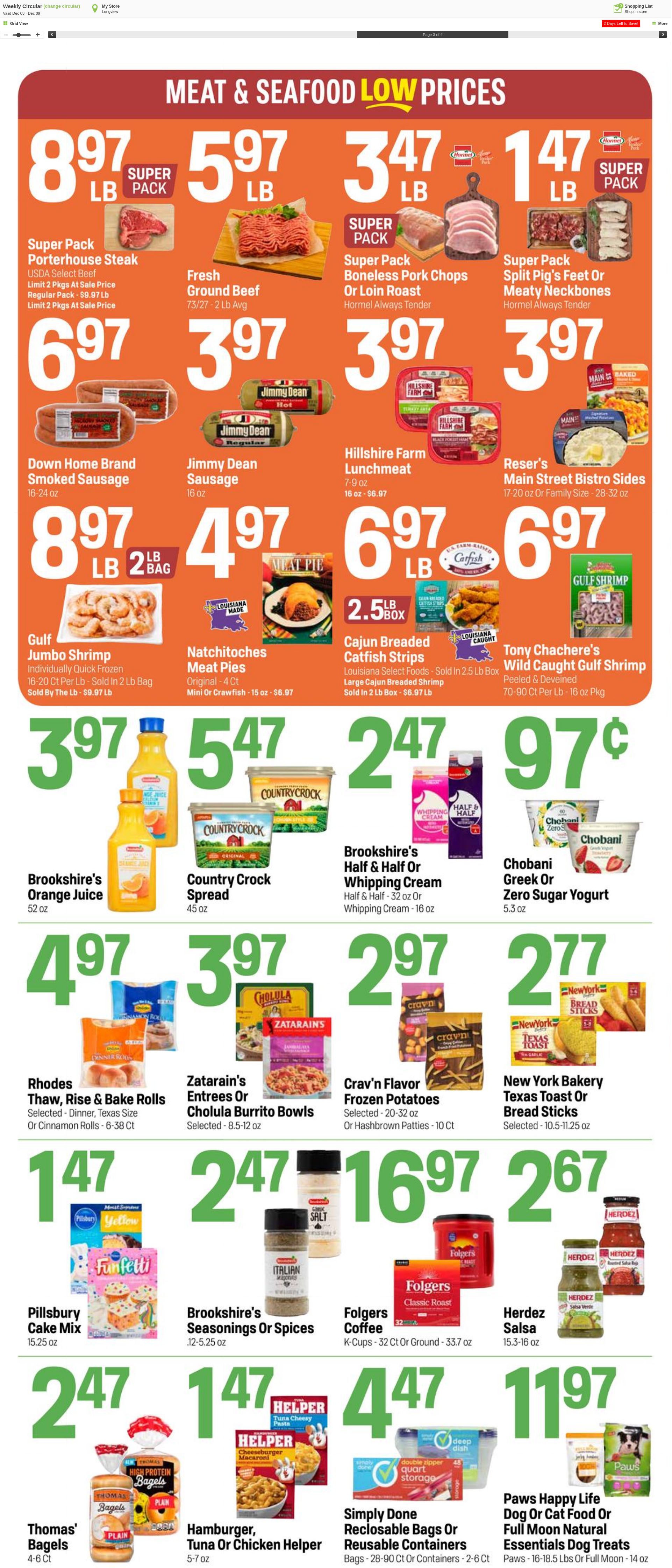 Weekly ad Super1Foods 12/03/2025 - 12/09/2025