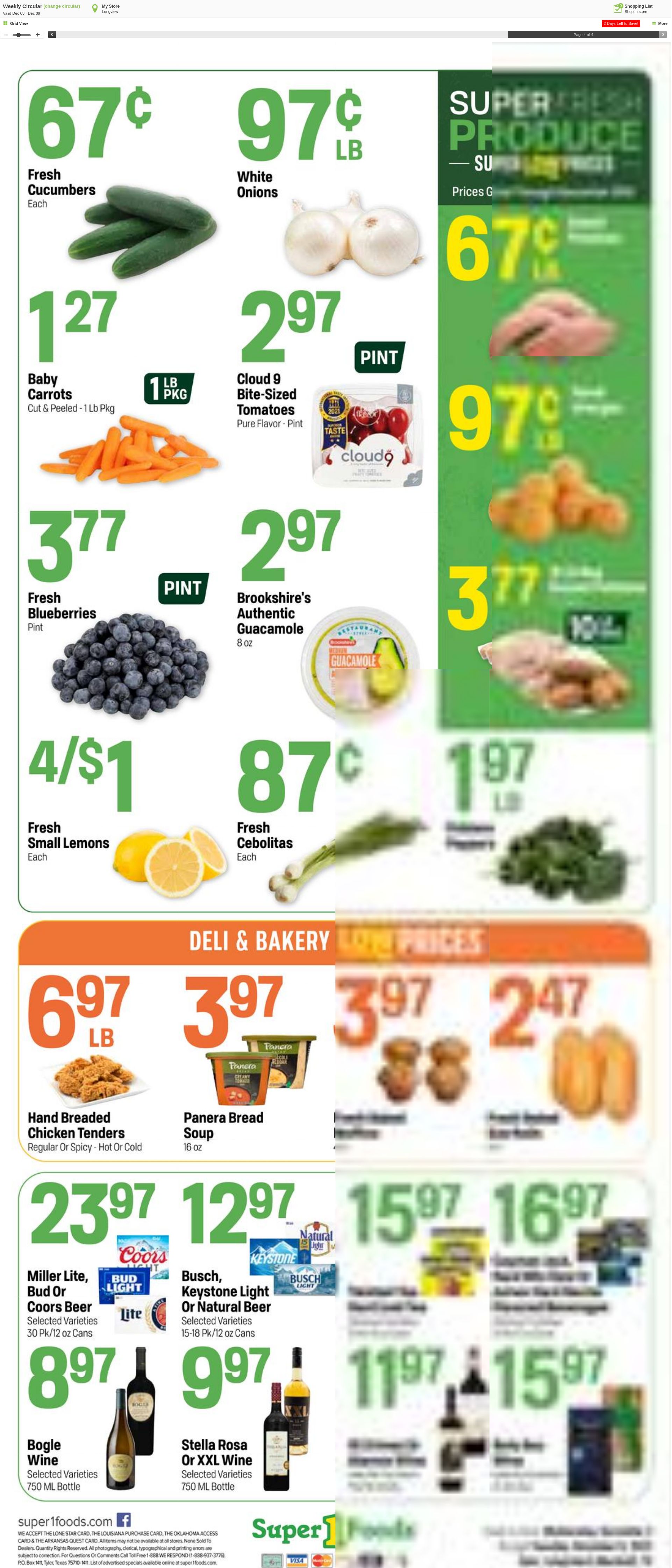 Weekly ad Super1Foods 12/03/2025 - 12/09/2025